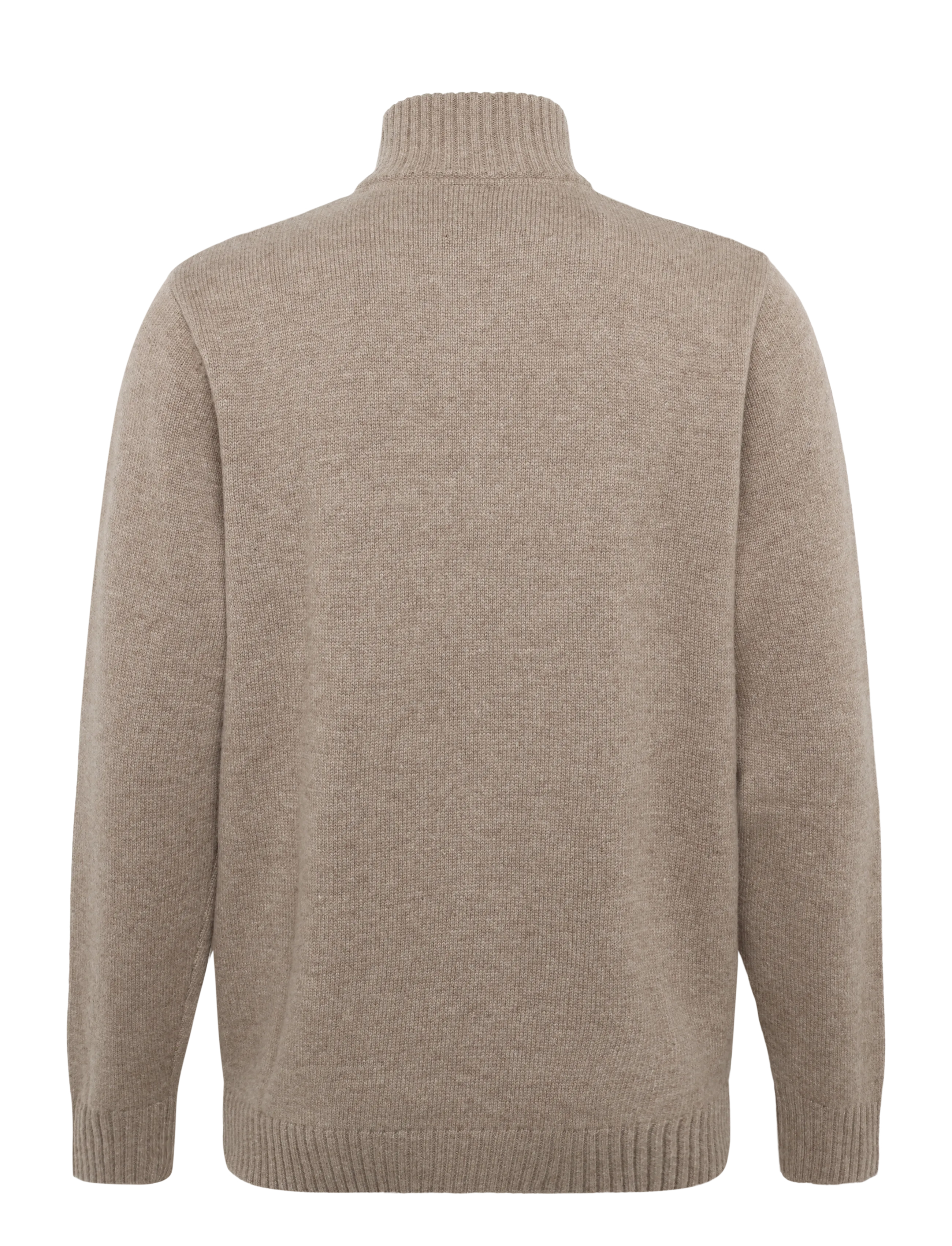 SIGNAL - 12561 VincentSi Logo Knit - pullover mit halbem reißverschluss - brown otter - 1