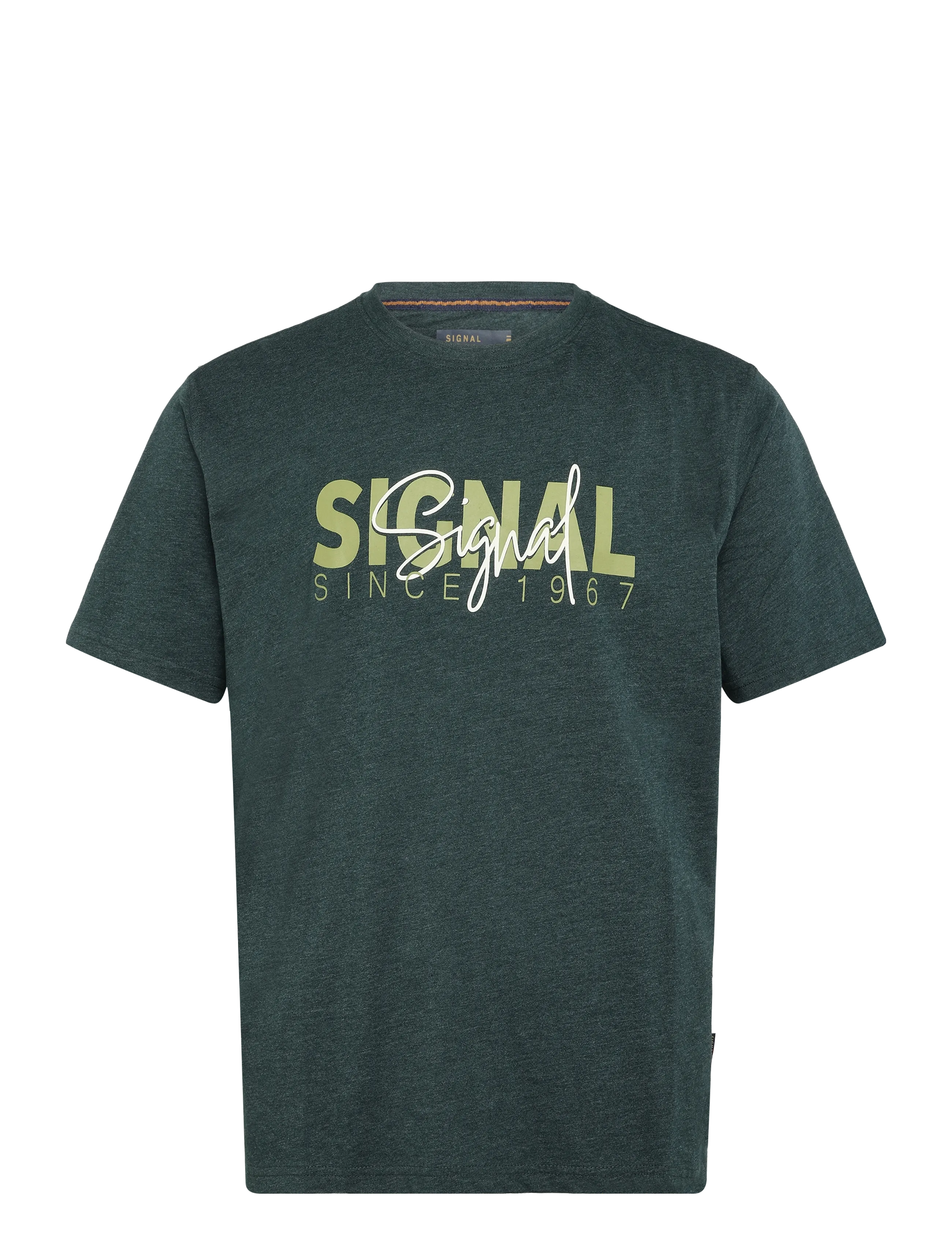 SIGNAL 10.3591 OwenSi Print Tee + - T-shirts - EVERGREEN / green