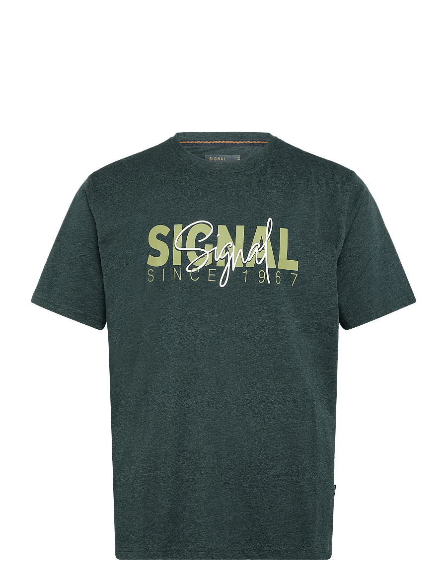 SIGNAL - 10.3591 OwenSi Print Tee + - kortærmede t-shirts - evergreen - 0
