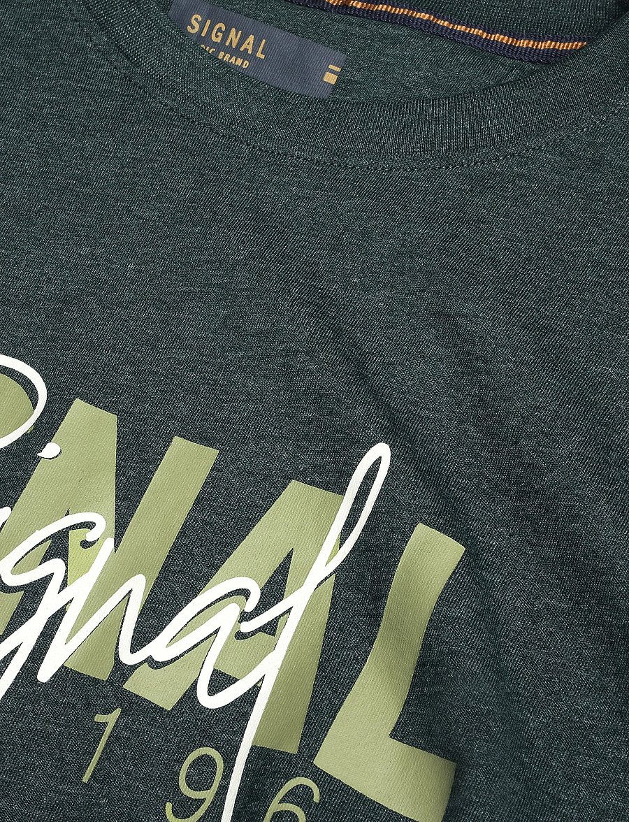 SIGNAL - 10.3591 OwenSi Print Tee + - kortærmede t-shirts - evergreen - 2