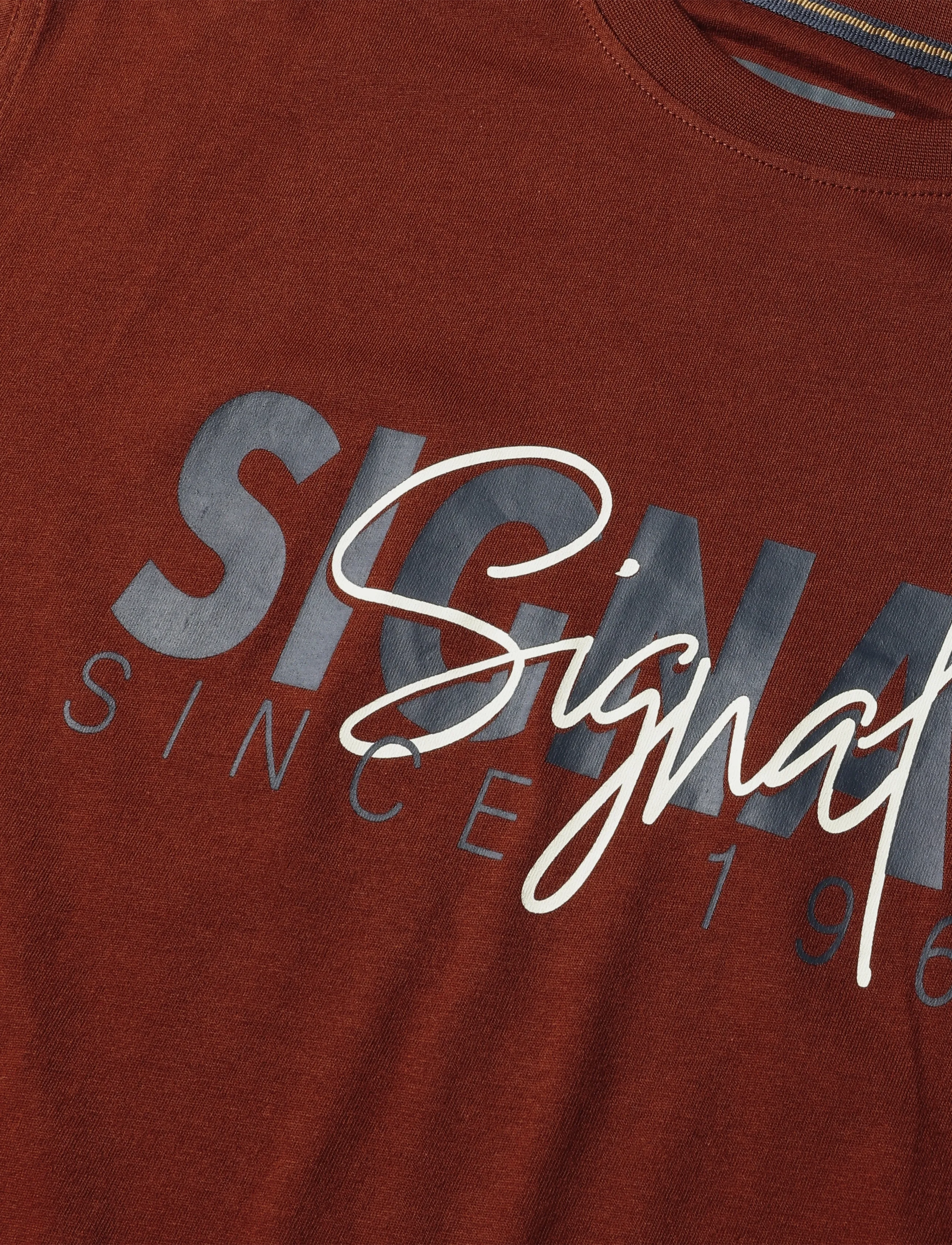 SIGNAL - 10.3591 OwenSi Print Tee + - kurzärmelige t-shirts - tandori red - 2