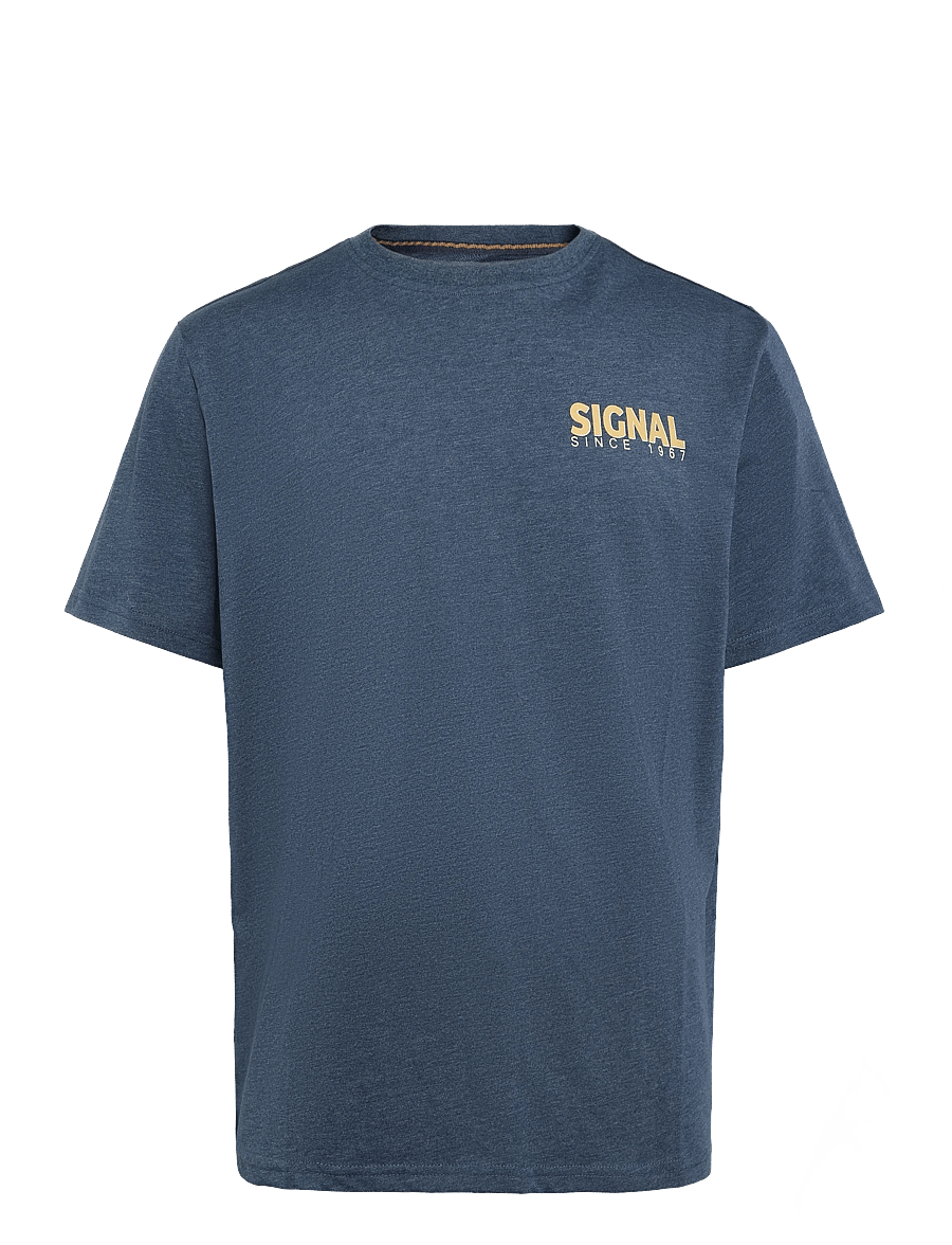 SIGNAL - 13654 LarrySi Chestprint - kortærmede t-shirts - blue dipper - 0