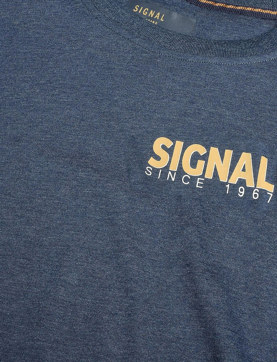 SIGNAL - 13654 LarrySi Chestprint - kortærmede t-shirts - blue dipper - 2