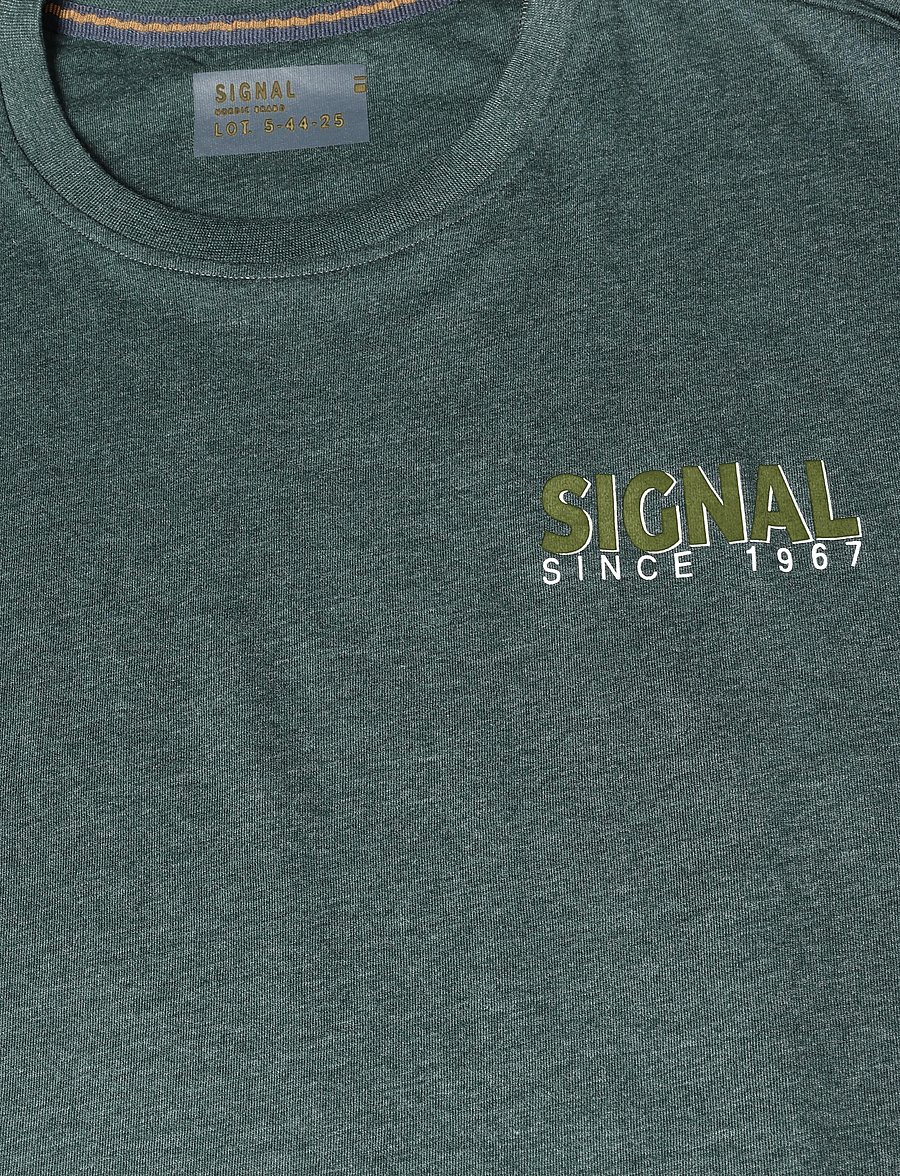 SIGNAL - 13654 LarrySi Chestprint - kortärmade t-shirts - evergreen - 2