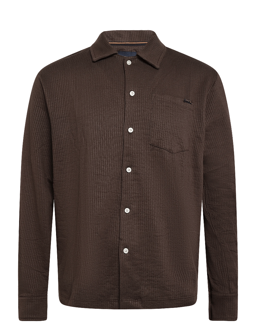 SIGNAL - 13658 LucasSi Shirt LS - casual skjortor - brown coffee - 0