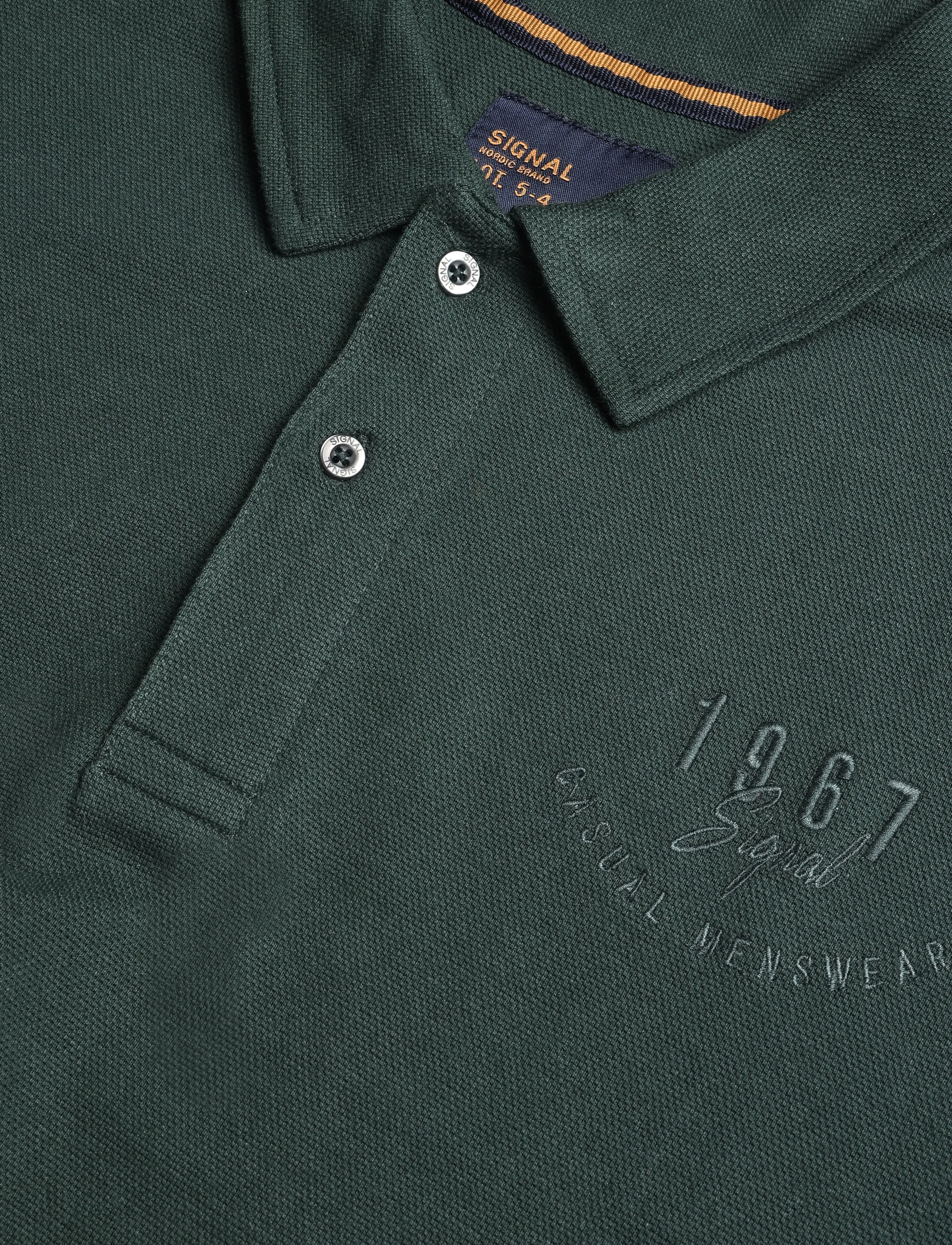SIGNAL - 13657 LeonSi Heavy Emb. Polo - stickade pikéer - evergreen - 2