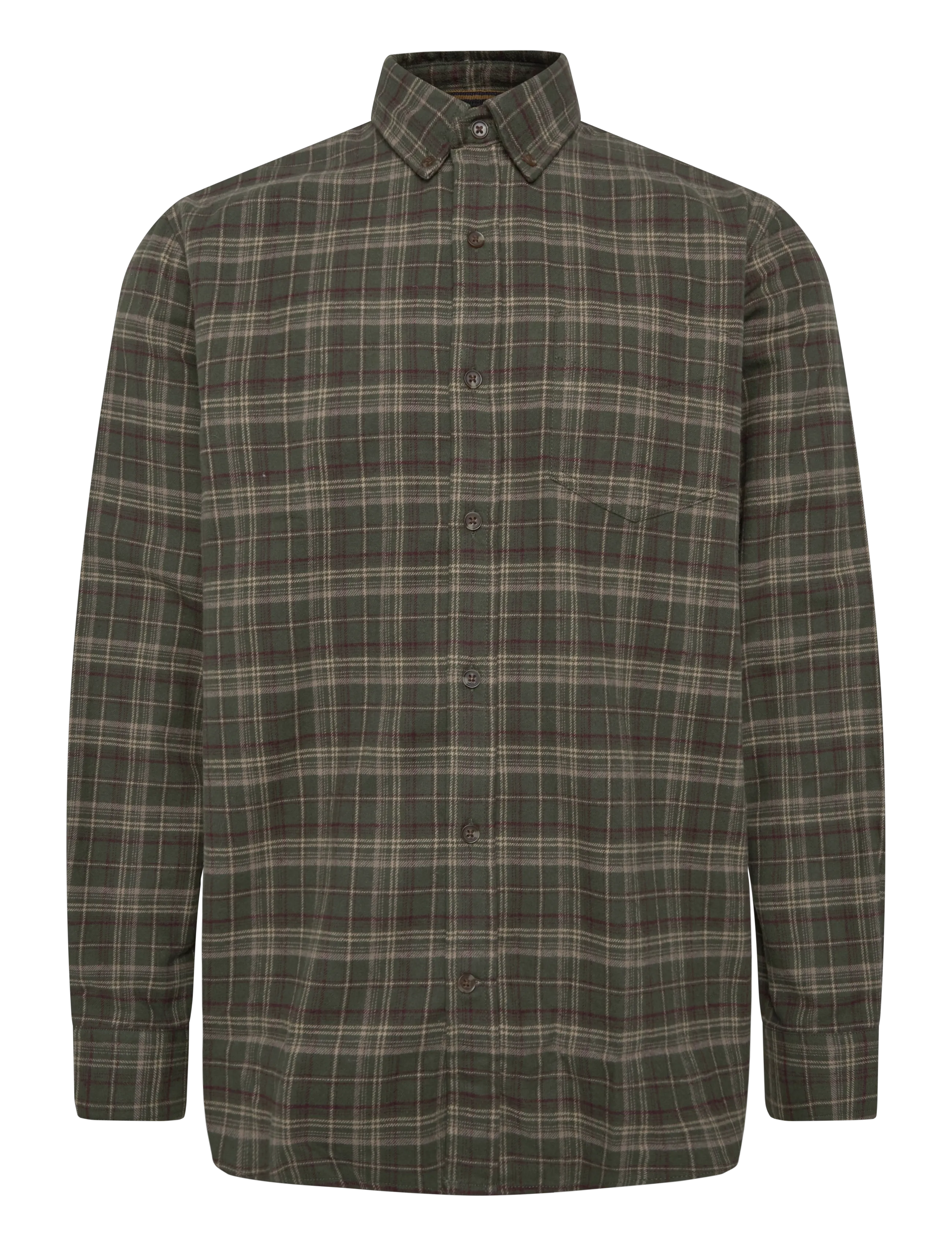 SIGNAL 15857 MannSi Check - Karierte Hemden - EVERGREEN / khaki/green