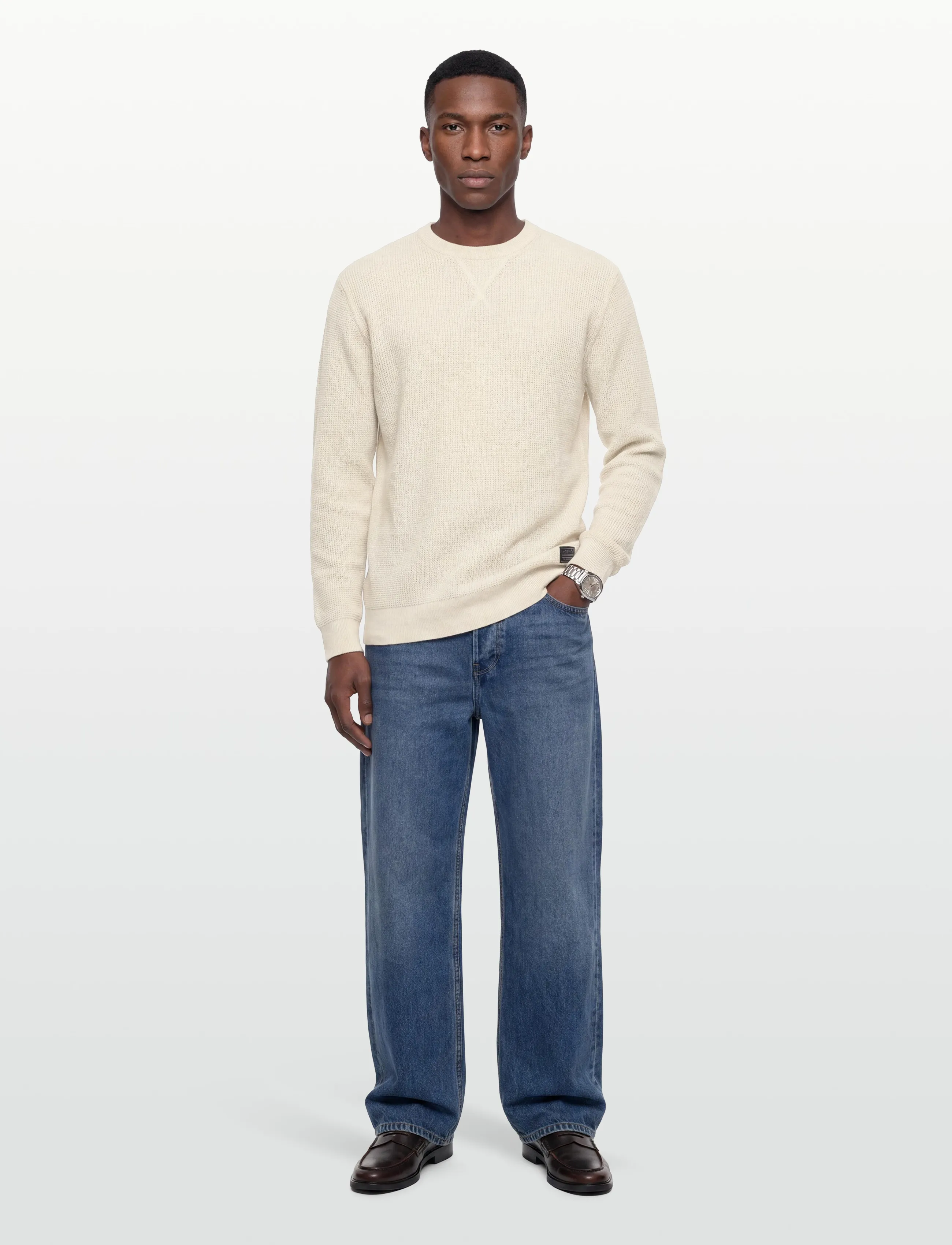 SIGNAL Andysi Structure +, L, Cream, Strik > Runde Halse, Herre