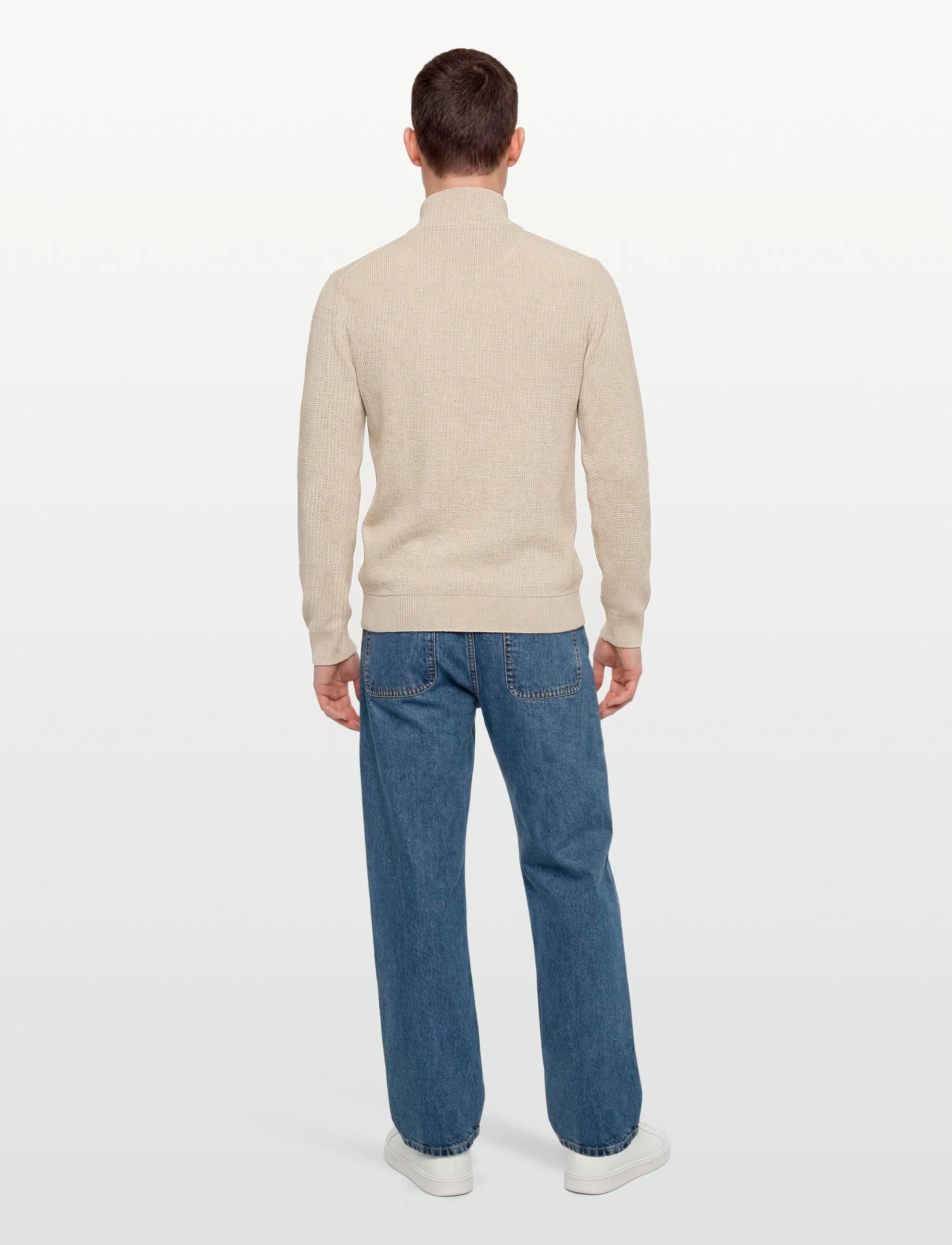 SIGNAL - AndersSi Structure Cardigan + - cardigans - egret dust mel - 4