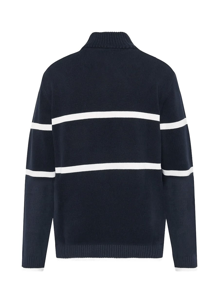 SIGNAL - CaneSI Logo Knit - pullover mit halbem reißverschluss - deep marine - 2