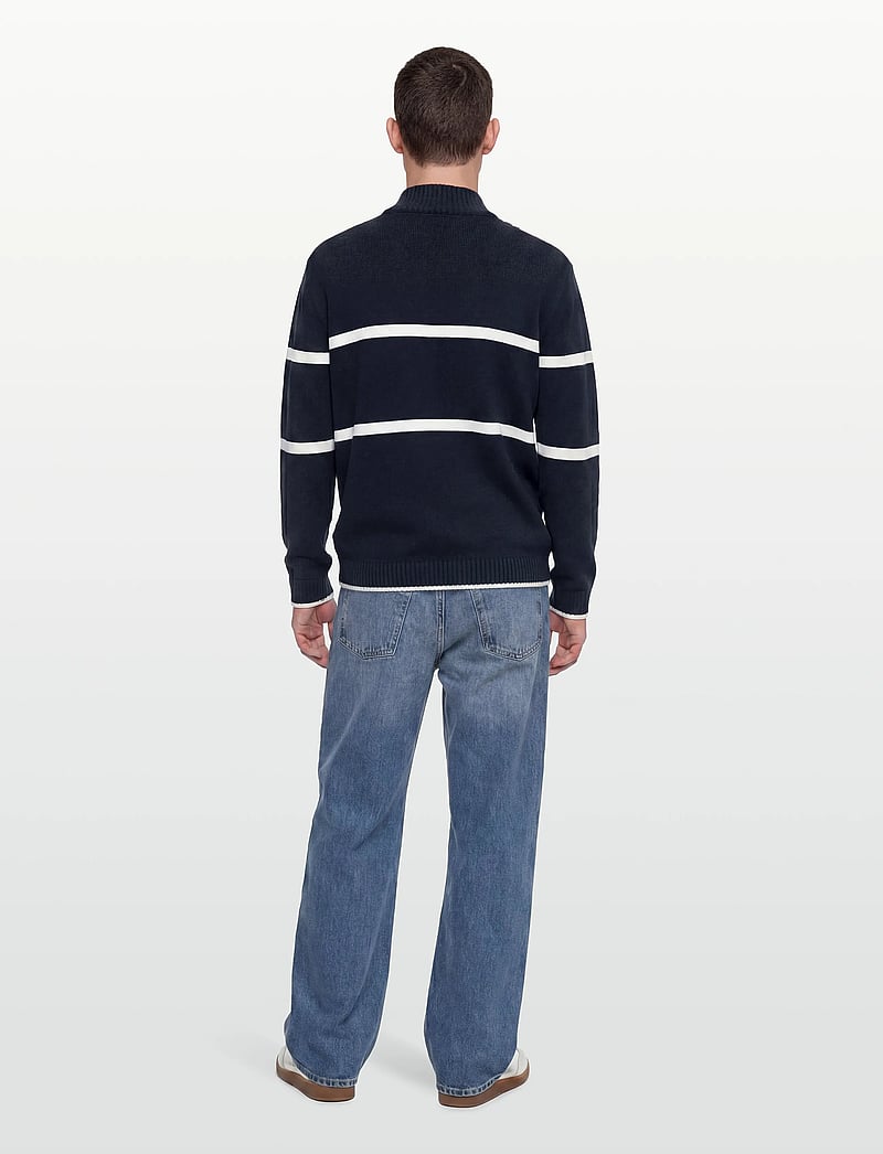 SIGNAL - CaneSI Logo Knit - pullover mit halbem reißverschluss - deep marine - 4