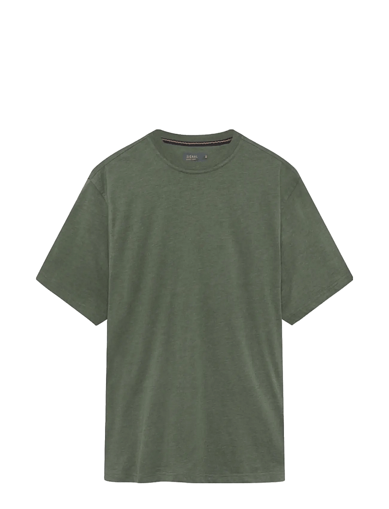 SIGNAL - EddySi + - kortærmede t-shirts - green bottle melange - 0