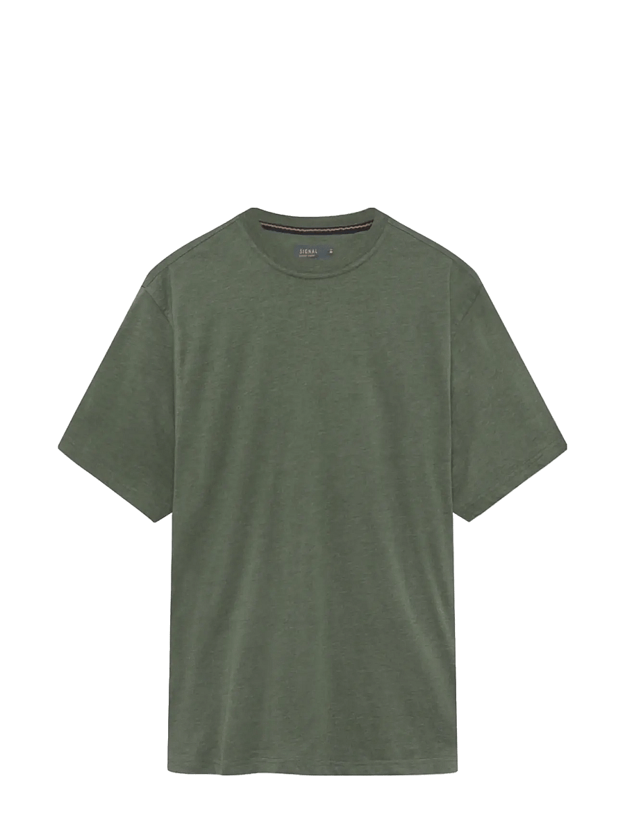 SIGNAL - EddySi + - kortærmede t-shirts - green bottle melange - 0