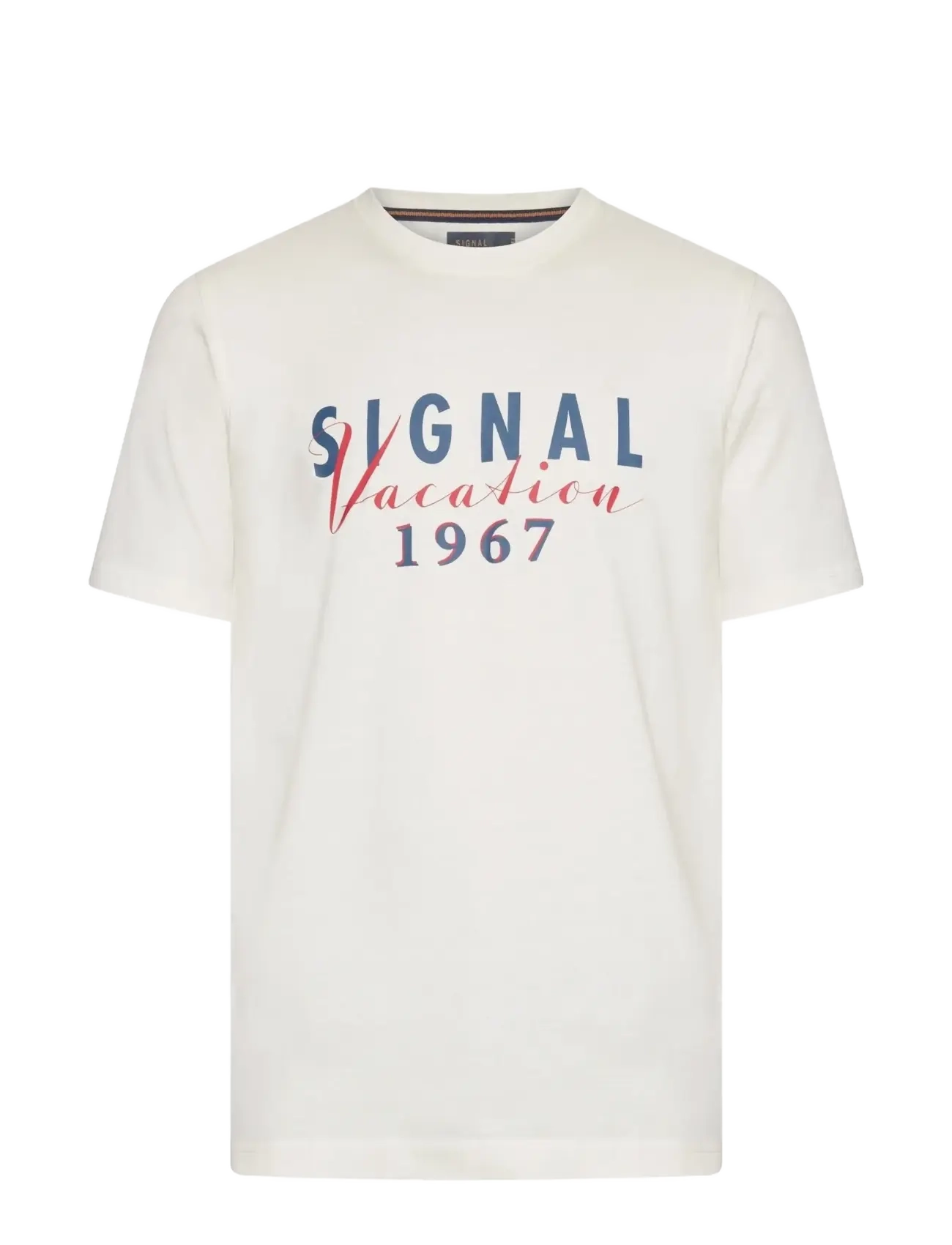 SIGNAL Finnsi Front Print Tee + Cream - S - Herren