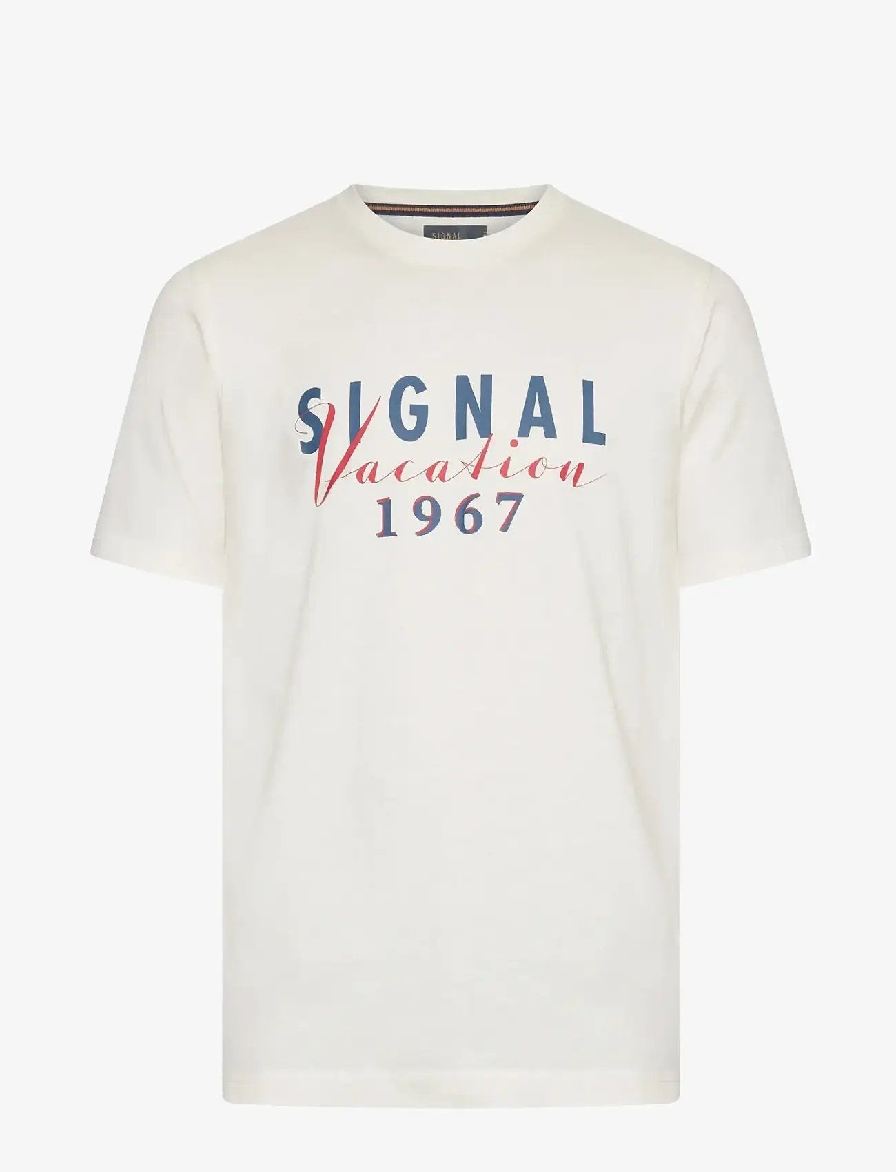 SIGNAL - FinnSi Front Print Tee + - kortærmede t-shirts - ecru vapor - 0
