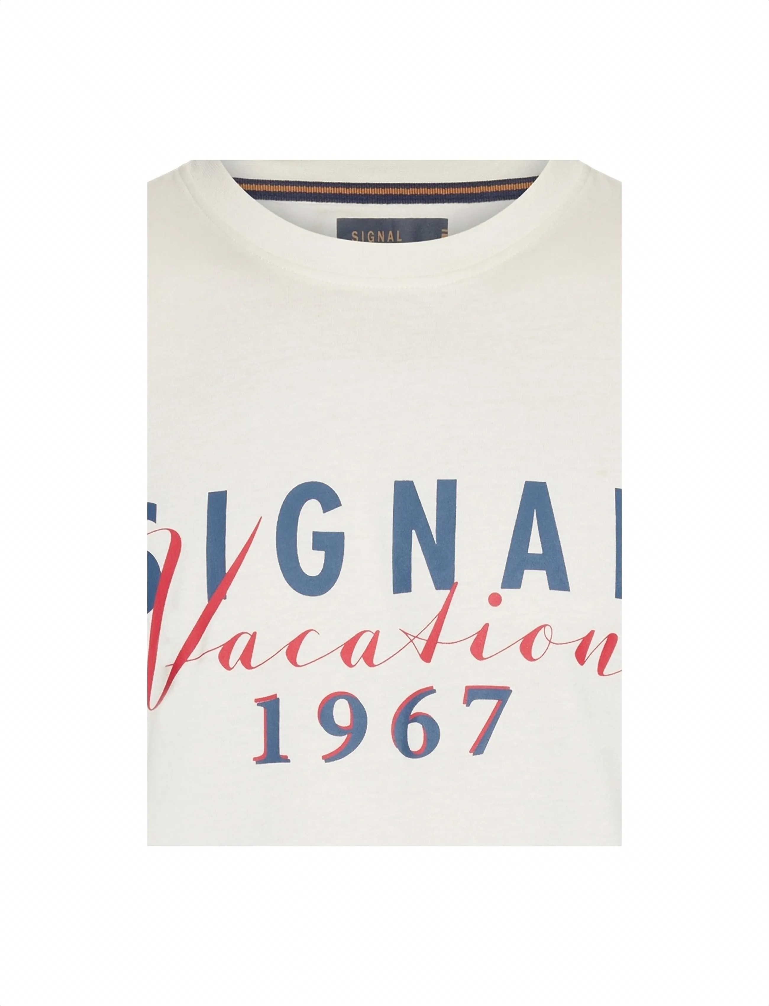 SIGNAL - FinnSi Front Print Tee + - kortärmade t-shirts - ecru vapor - 5