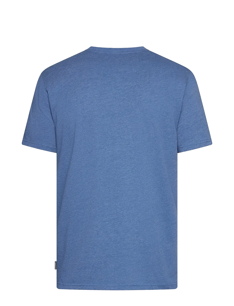 SIGNAL - FinnSi Front Print Tee + - kurzärmelig - true blue melange - 2