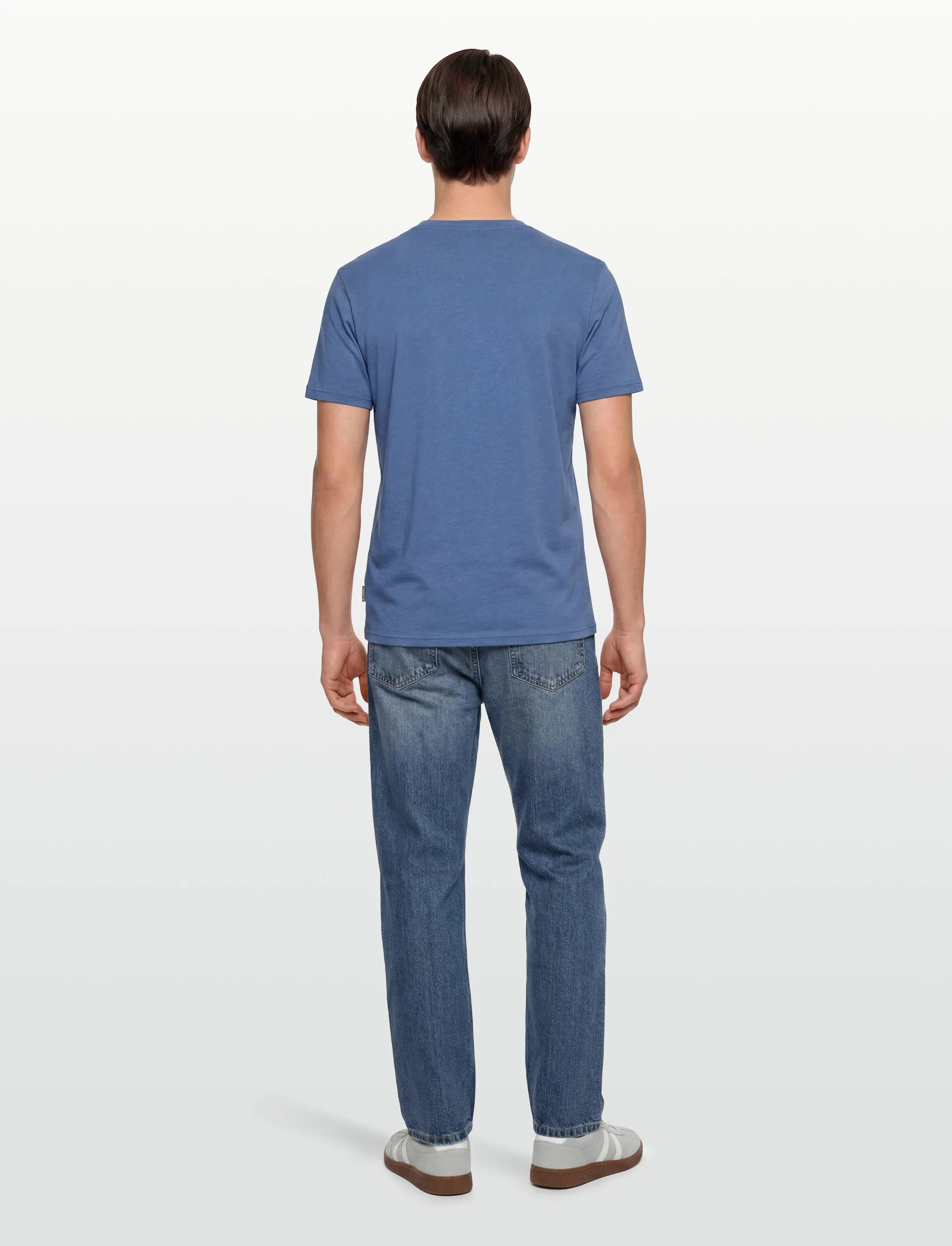 SIGNAL - FinnSi Front Print Tee + - short-sleeved t-shirts - true blue melange - 4