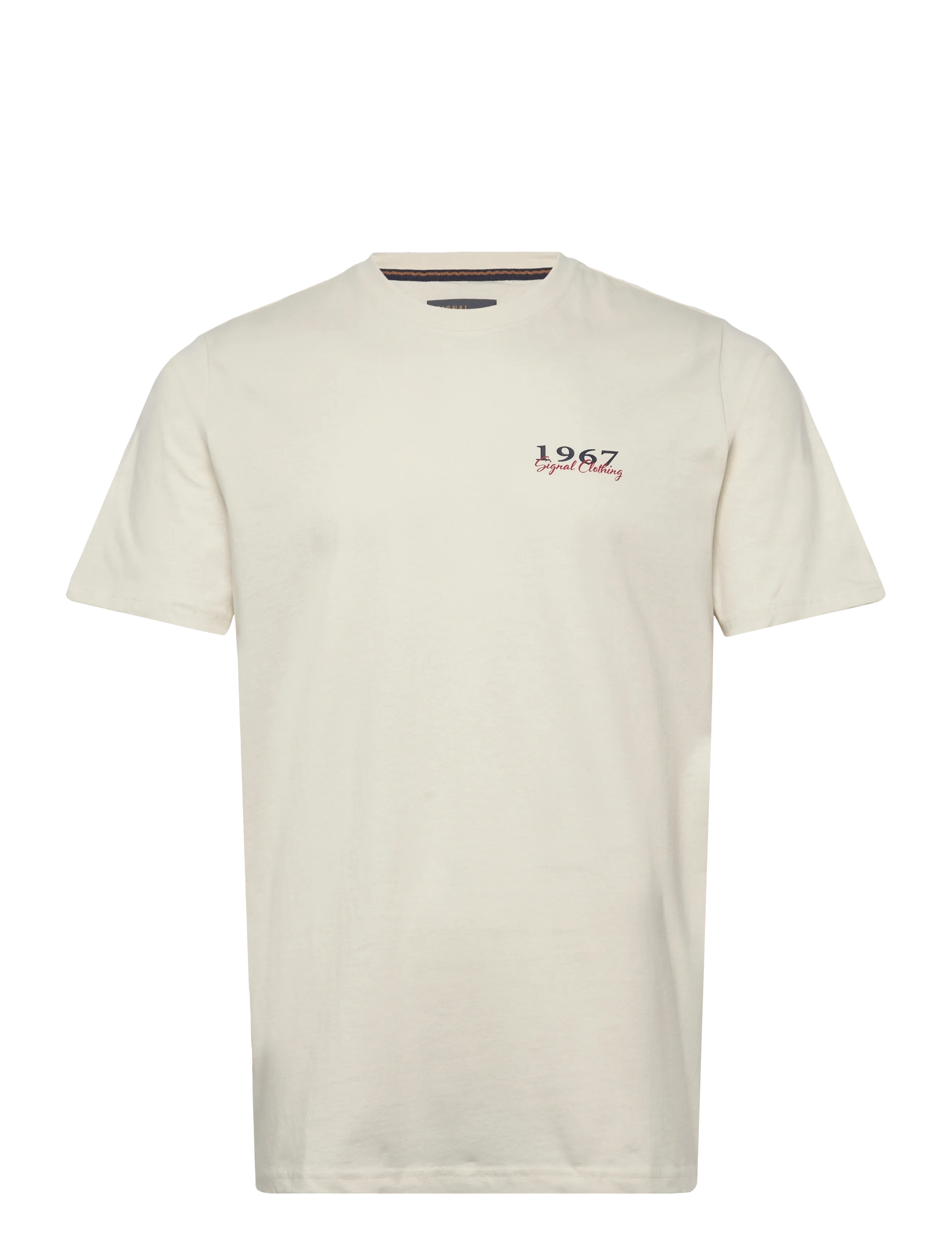 SIGNAL FrodoSi Chest Print Tee + - T-Shirts - ECRU VAPOR / cream