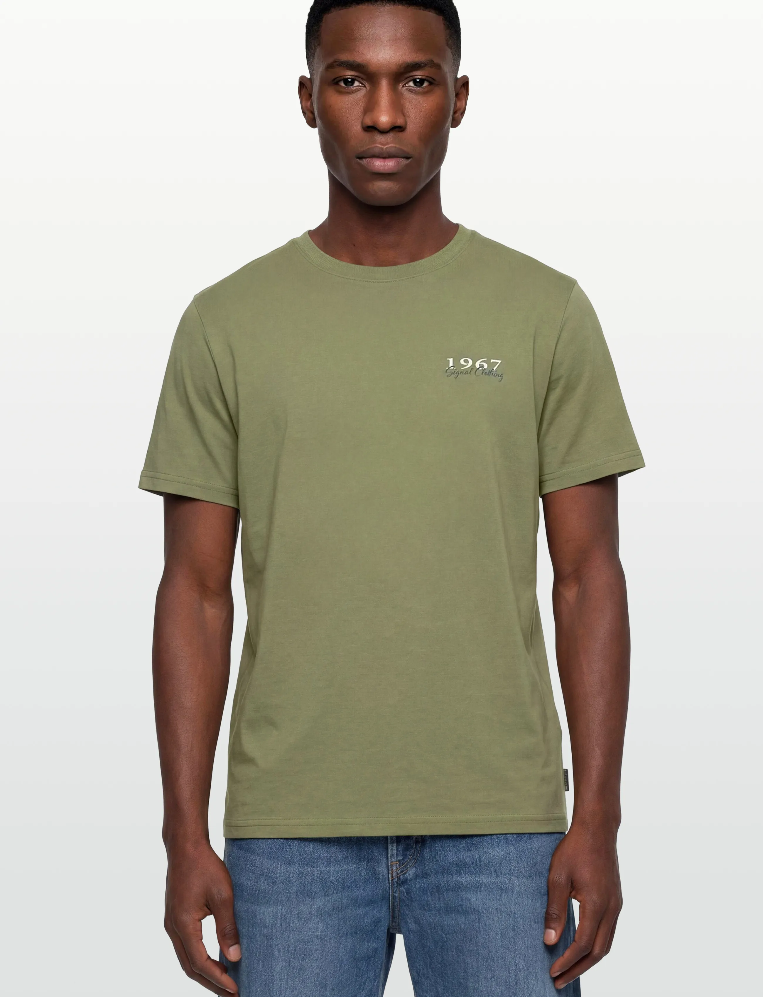 SIGNAL - FrodoSi Chest Print Tee + - kurzärmelig - oil green - 3