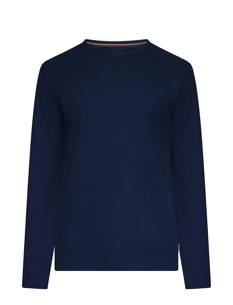SIGNAL - FredSi Waffle Tee LS - langärmelig - blue captain - 1