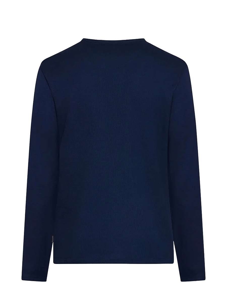 SIGNAL - FredSi Waffle Tee LS - långärmade t-shirts - blue captain - 2