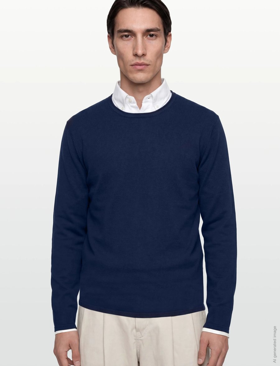 SIGNAL - FredSi Waffle Tee LS - långärmade t-shirts - blue captain - 3