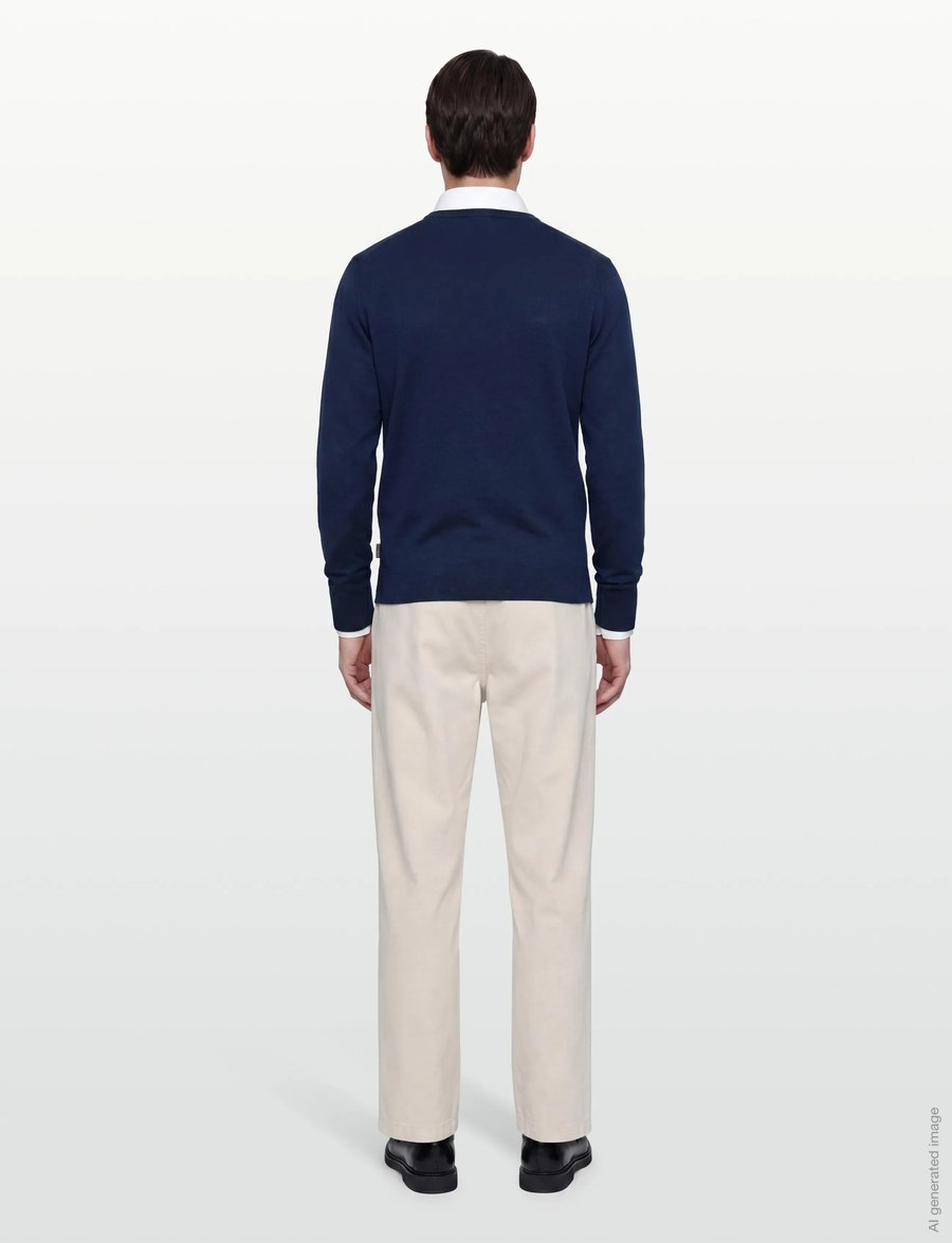 SIGNAL - FredSi Waffle Tee LS - långärmade t-shirts - blue captain - 4