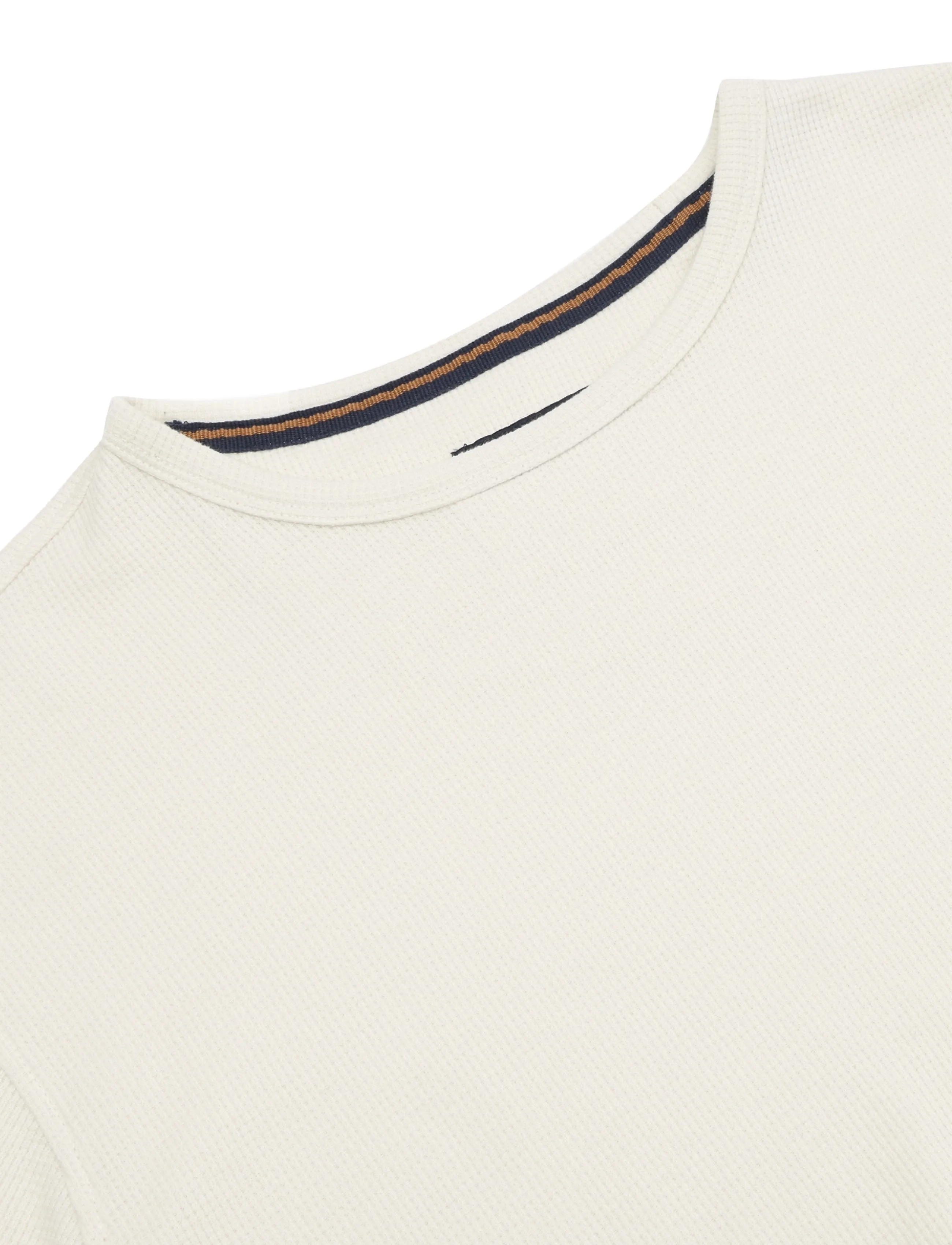 SIGNAL - FredSi Waffle Tee LS - långärmade t-shirts - ecru vapor - 2