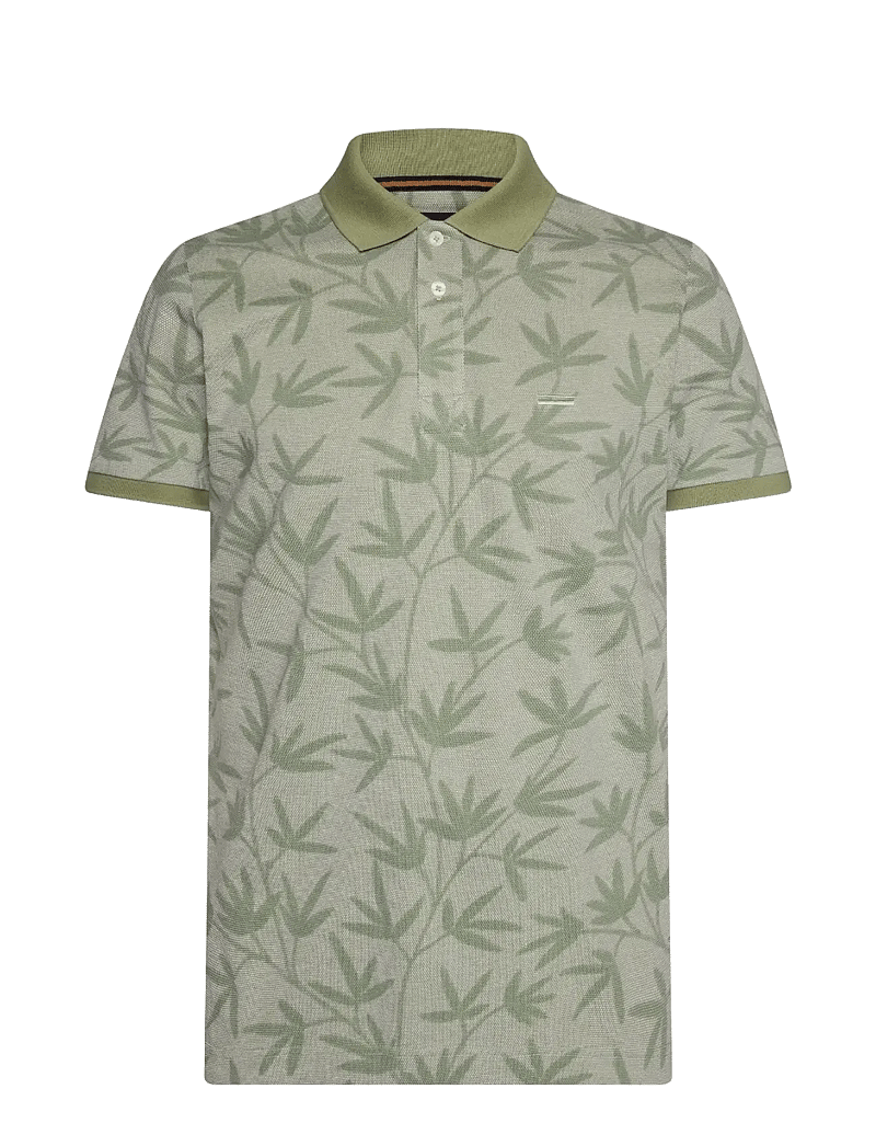 SIGNAL - EfronSi Jaquard Pattern Polo - kurzärmelig - oil green - 0