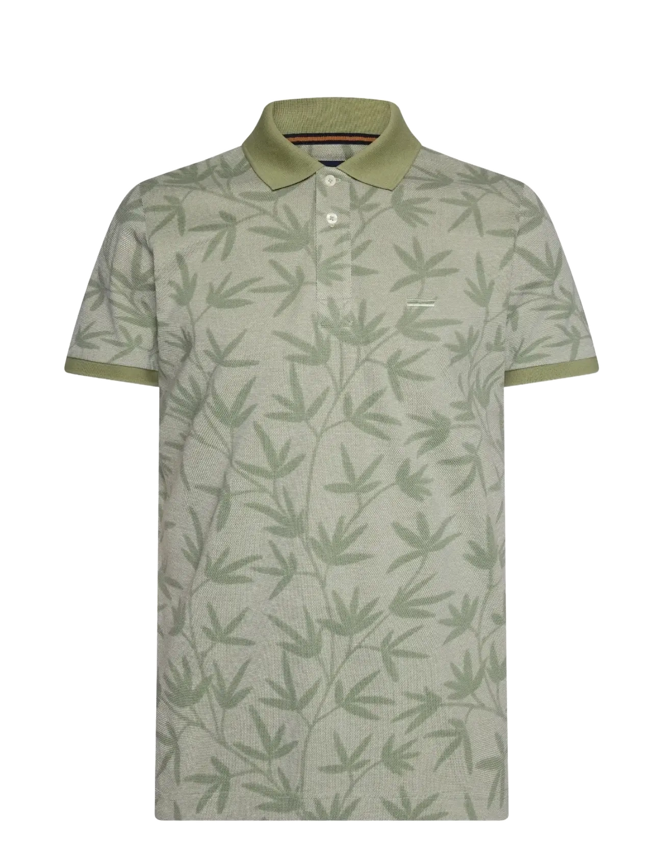 SIGNAL EfronSi Jaquard Pattern Polo - Poloer - OIL GREEN / green
