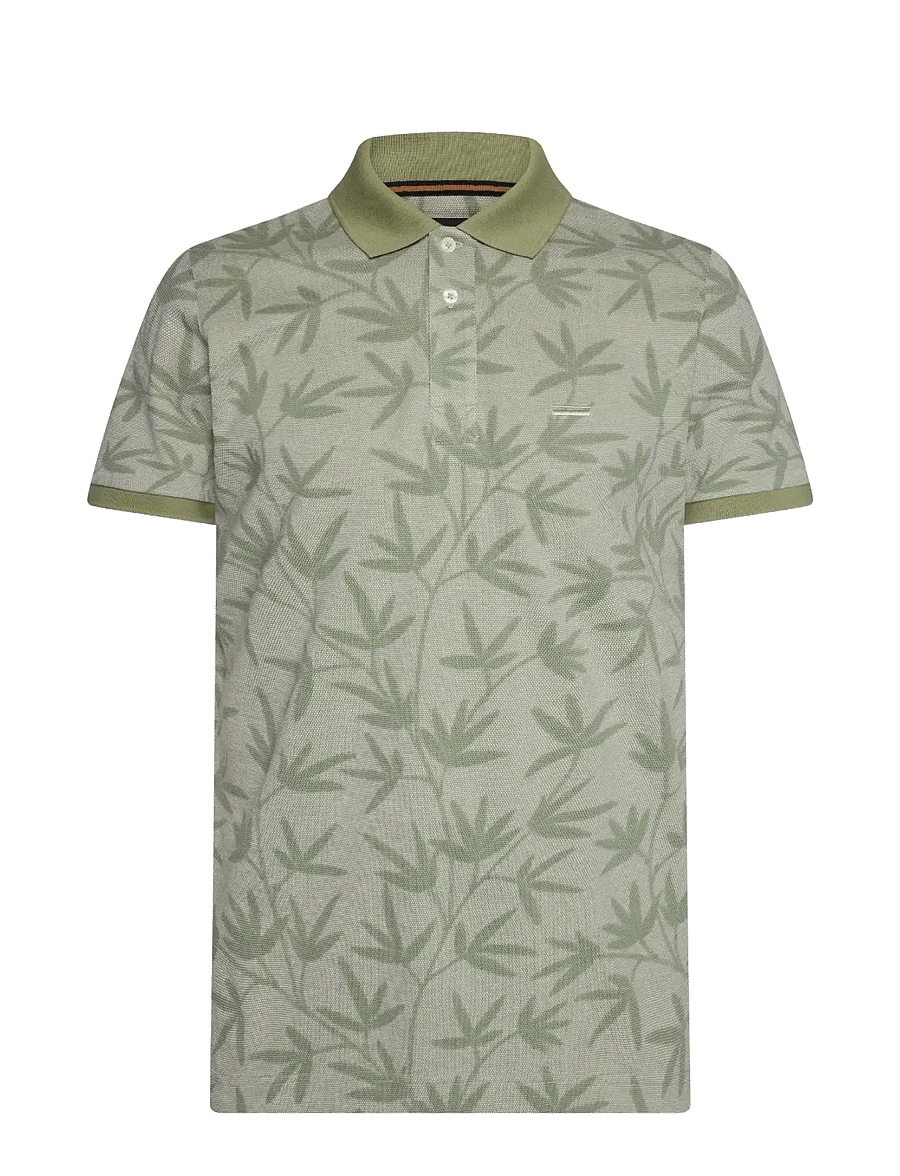 SIGNAL - EfronSi Jaquard Pattern Polo - lühikeste varrukatega polod - oil green - 1