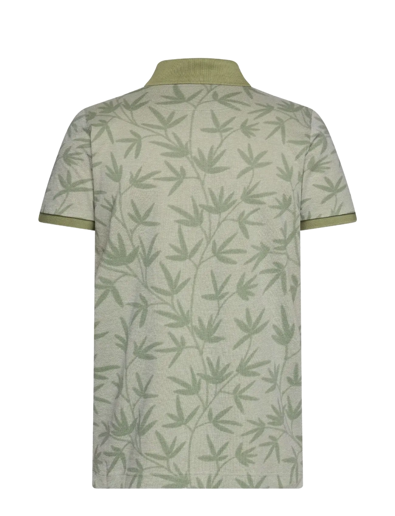 SIGNAL - EfronSi Jaquard Pattern Polo - kortermede - oil green - 2