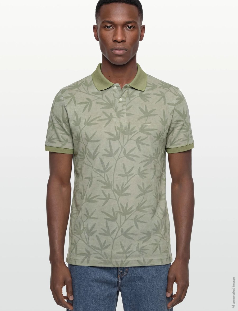 SIGNAL - EfronSi Jaquard Pattern Polo - lühikeste varrukatega polod - oil green - 3