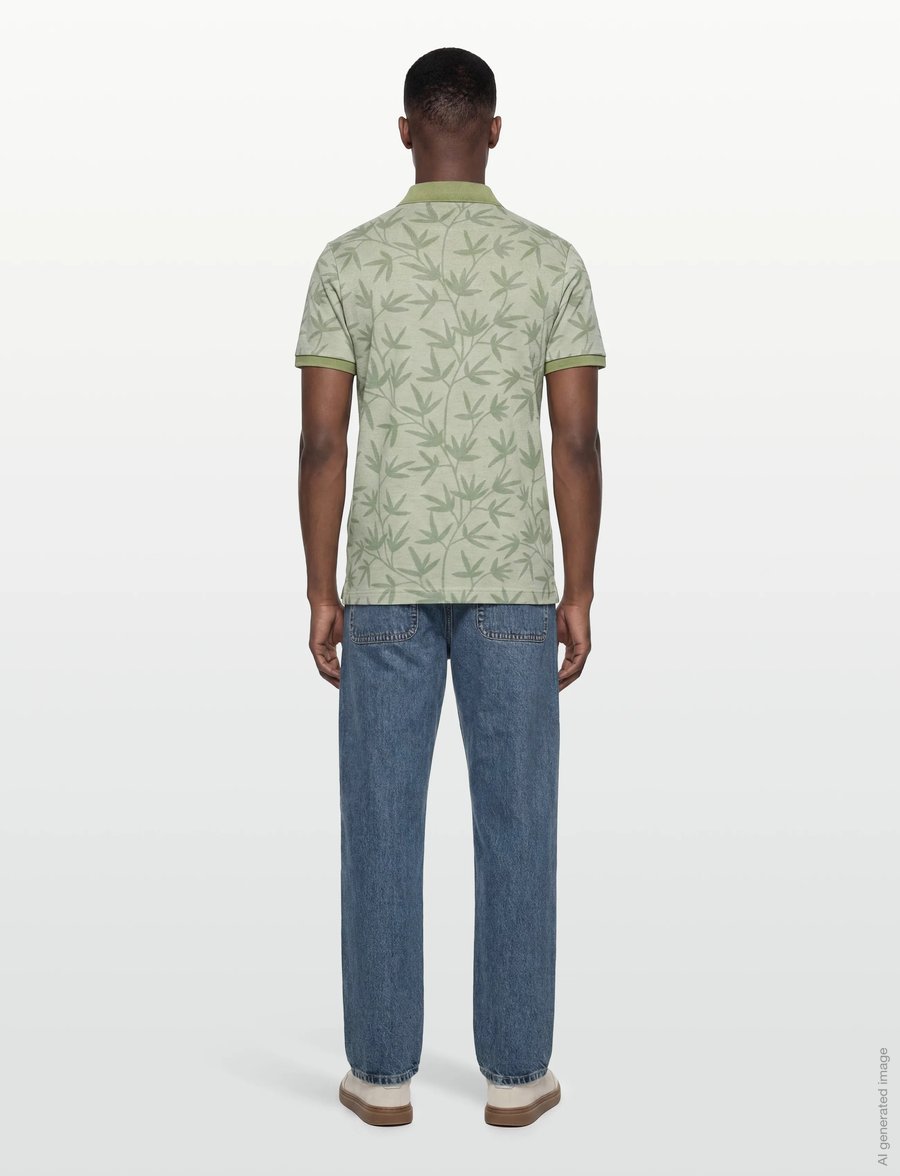 SIGNAL - EfronSi Jaquard Pattern Polo - lühikeste varrukatega polod - oil green - 4