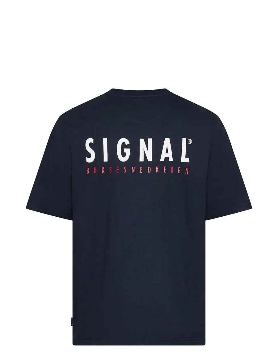 SIGNAL - FabSi Backprint Tee - kurzärmelig - deep marine - 1