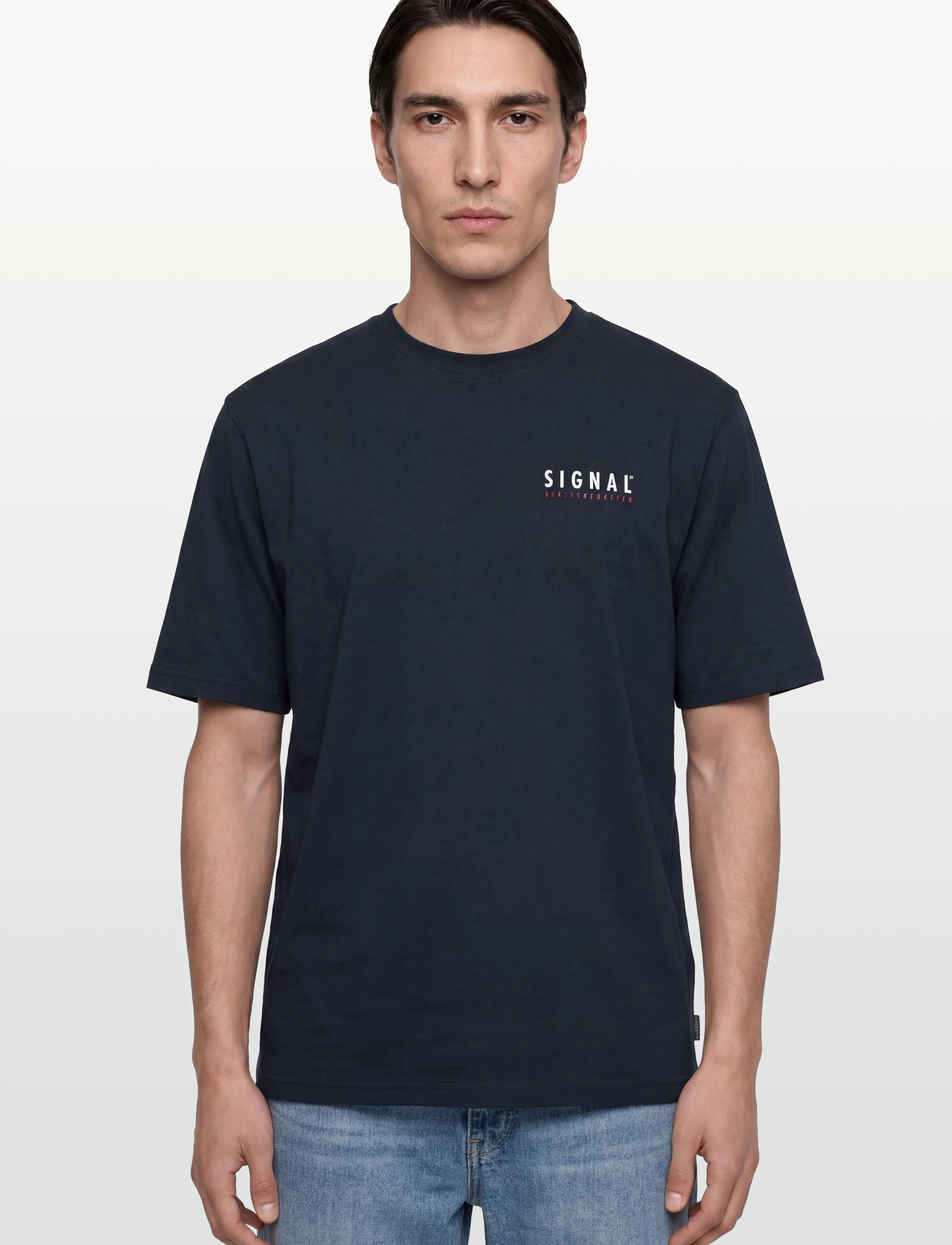 SIGNAL - FabSi Backprint Tee - kurzärmelig - deep marine - 2