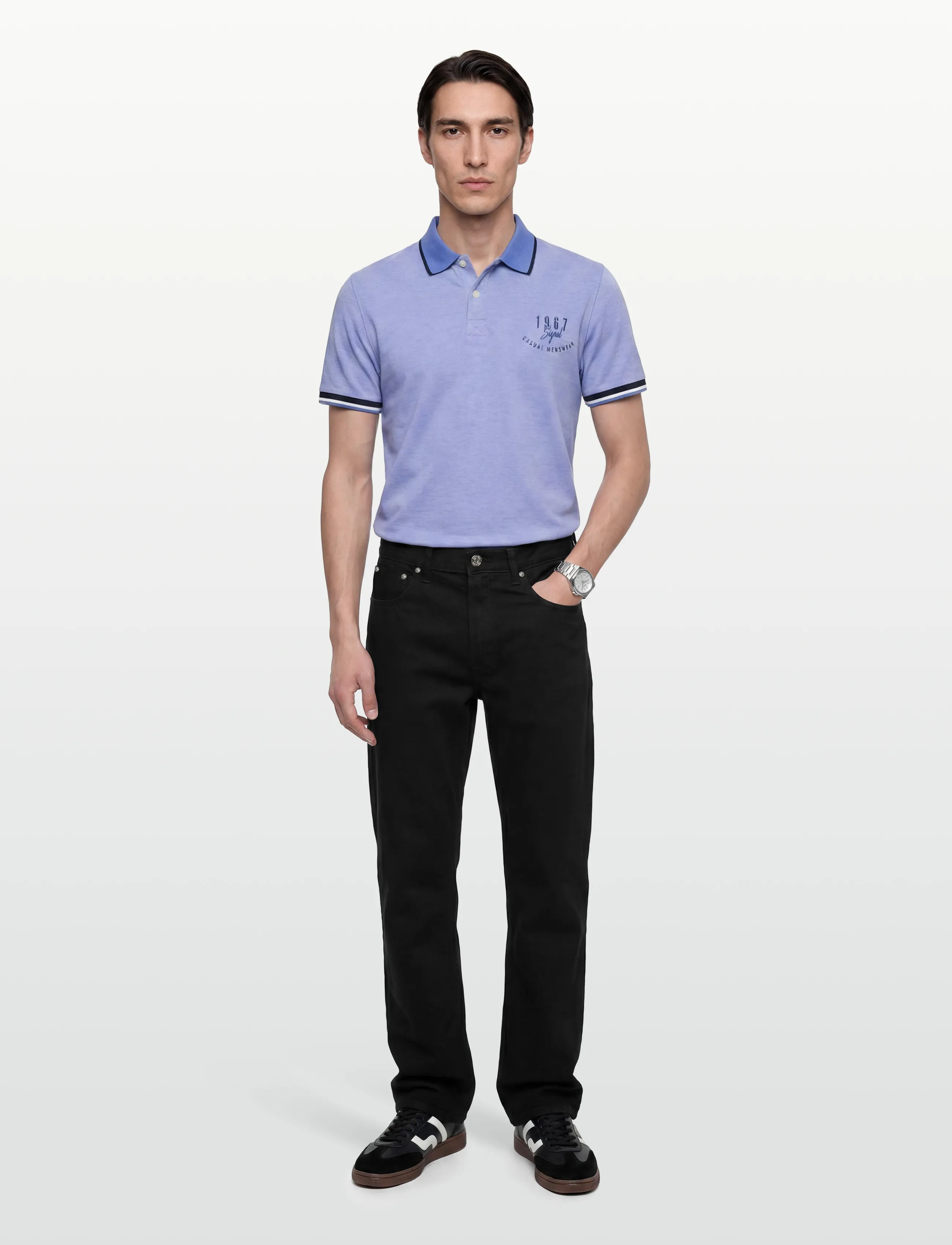 SIGNAL ElvisSi Oxford Polo - Polo Shirts - BLUE LEGACY / purple