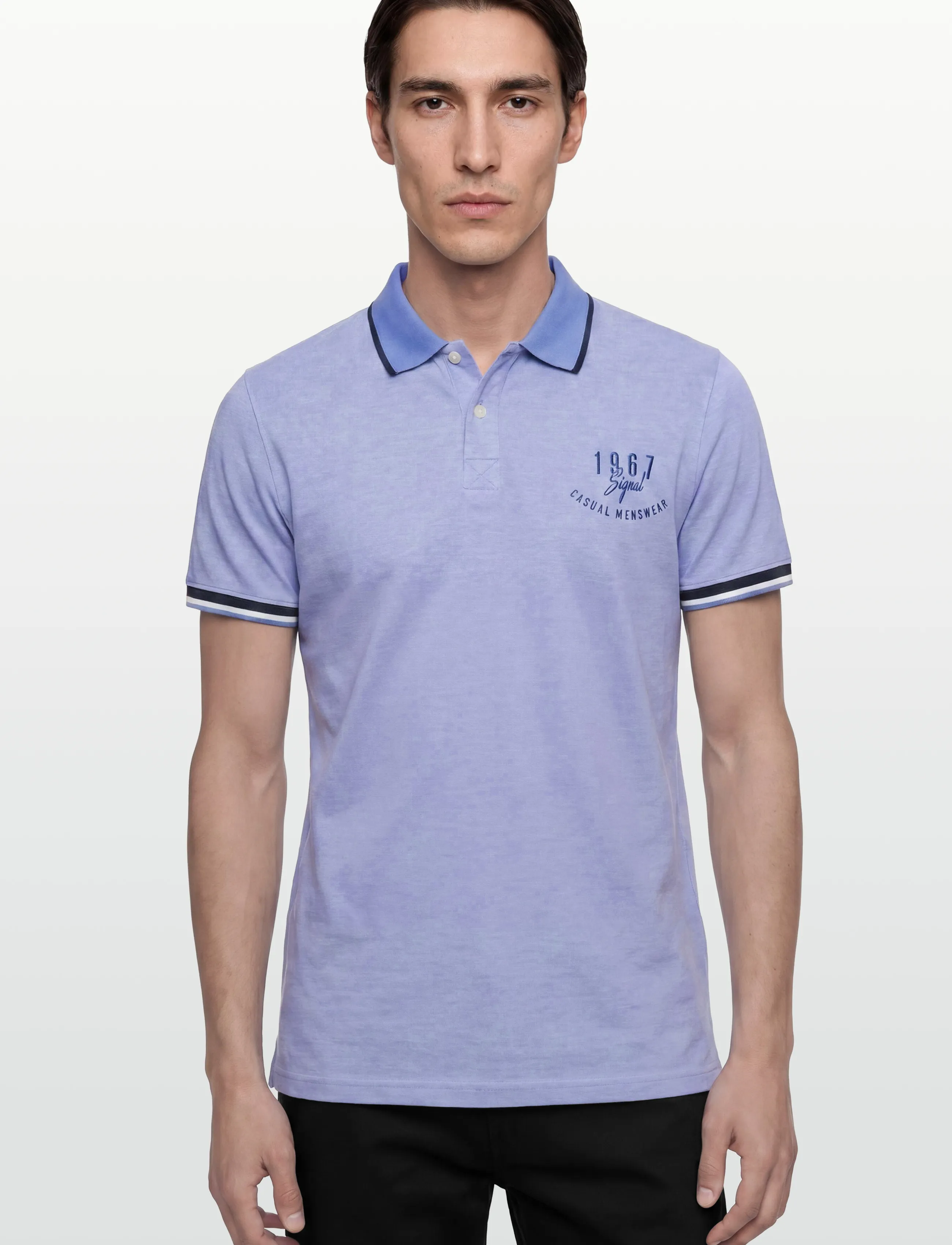 SIGNAL - ElvisSi Oxford Polo - lühikeste varrukatega polod - blue legacy - 3