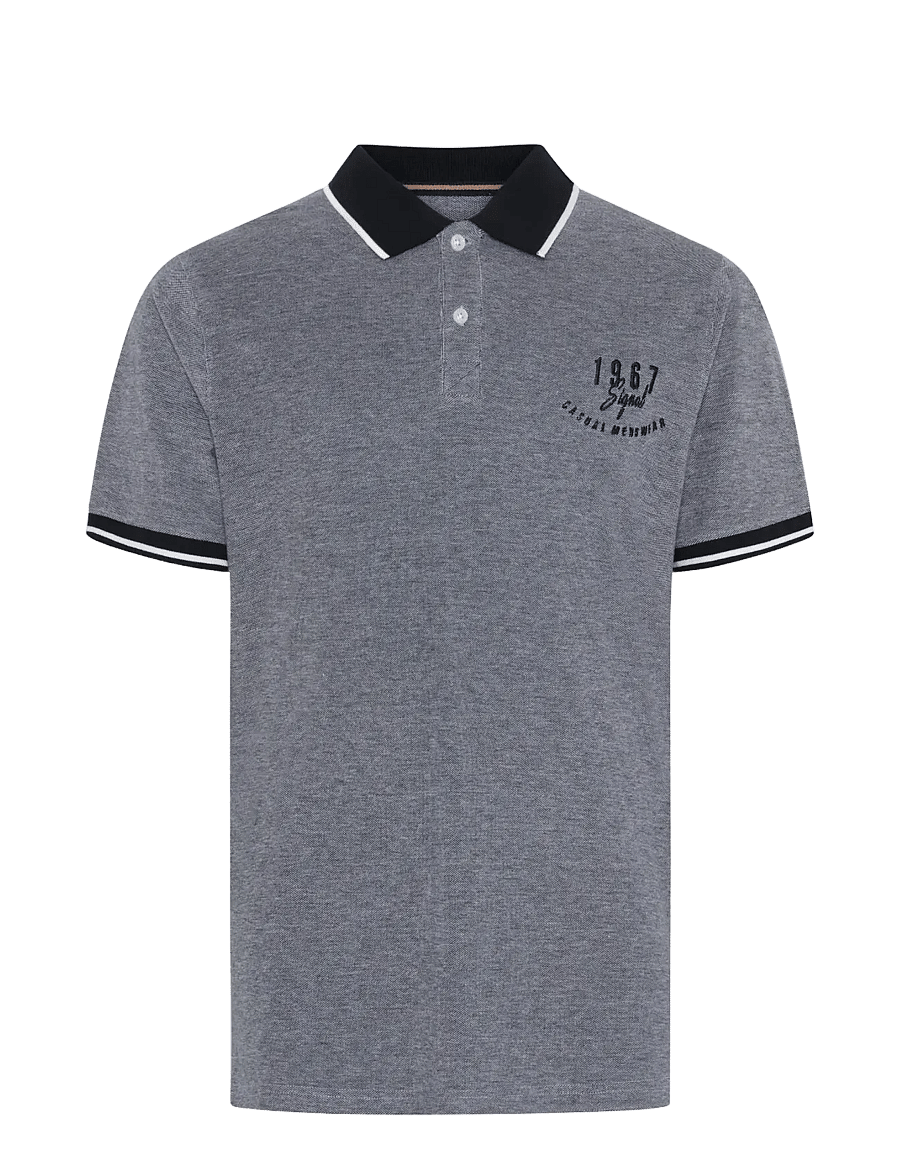 SIGNAL - ElvisSi Oxford Polo - kortärmade pikéer - deep marine - 1