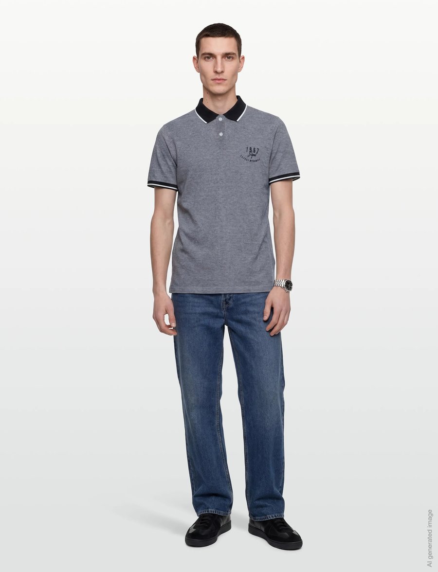 SIGNAL - ElvisSi Oxford Polo - kortärmade pikéer - deep marine - 0