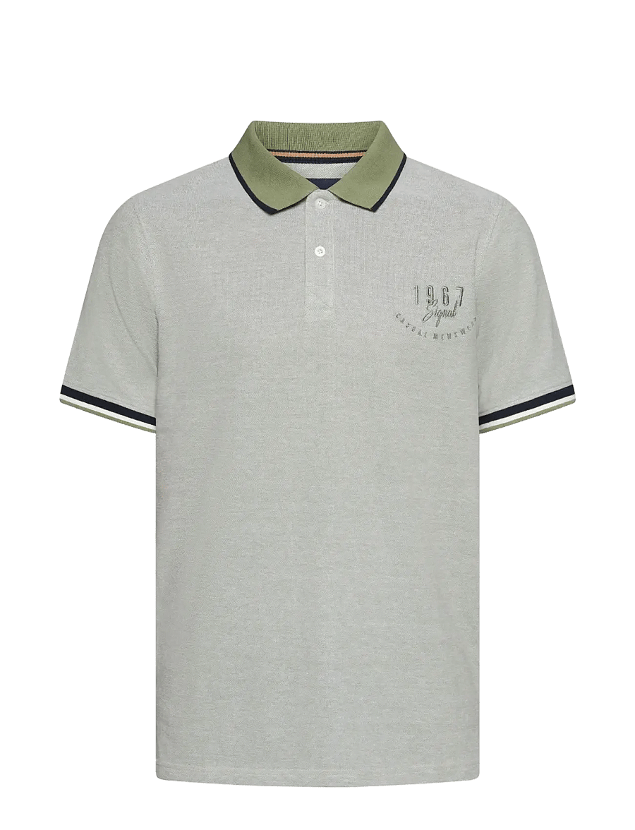 SIGNAL - ElvisSi Oxford Polo - stutterma pólóbolir - oil green - 1