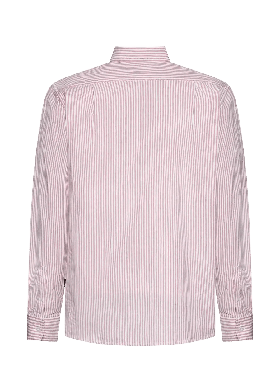 SIGNAL - ScottSi Oxford + - randiga skjortor - dusty red - 2