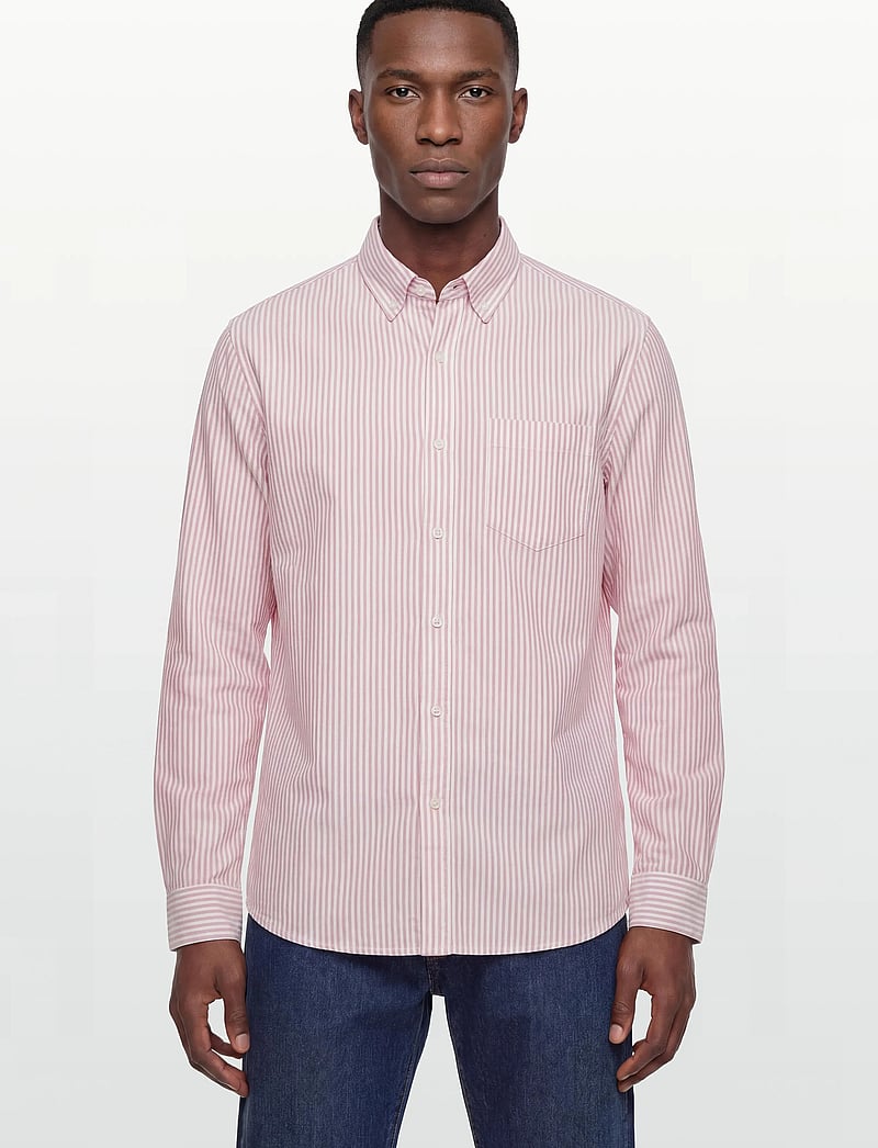 SIGNAL - ScottSi Oxford + - randiga skjortor - dusty red - 3