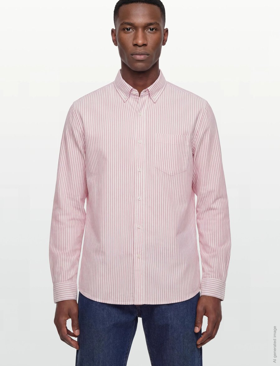 SIGNAL - ScottSi Oxford + - randiga skjortor - dusty red - 3