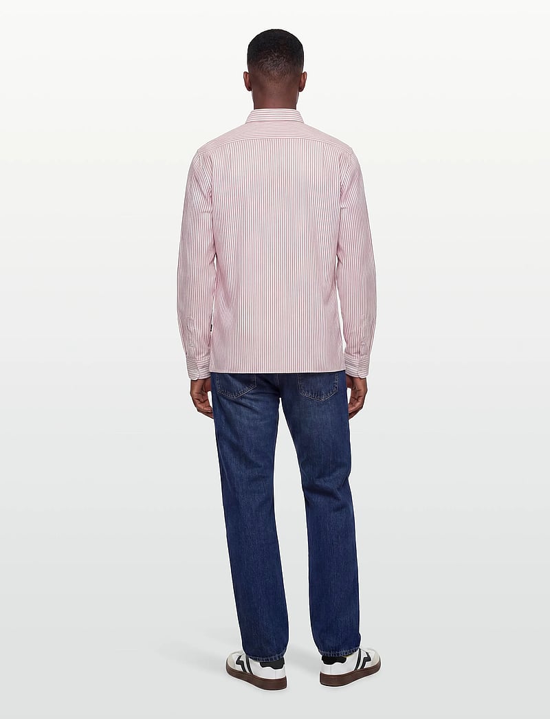 SIGNAL - ScottSi Oxford + - randiga skjortor - dusty red - 4