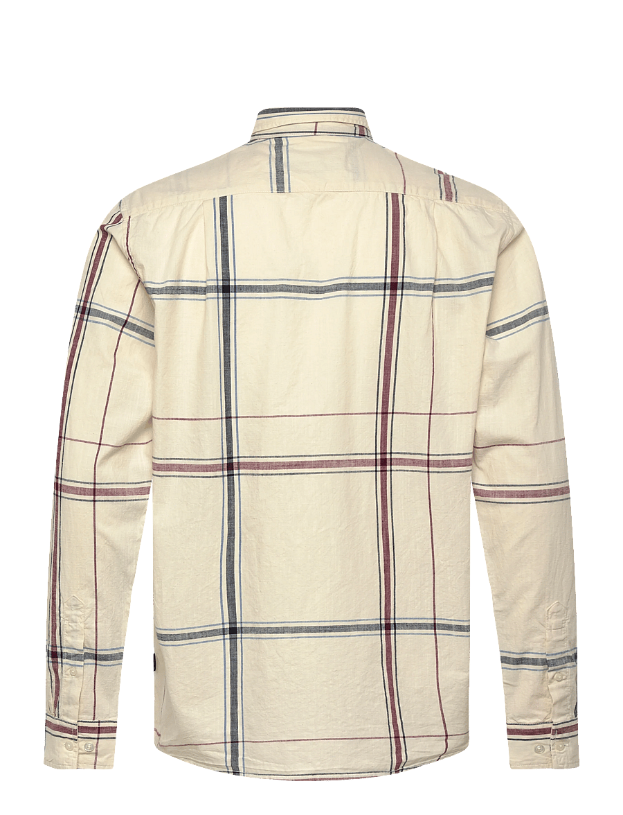SIGNAL - GabrielSi Slub Check - marškiniai trumpomis rankovėmis - ivory cream - 2