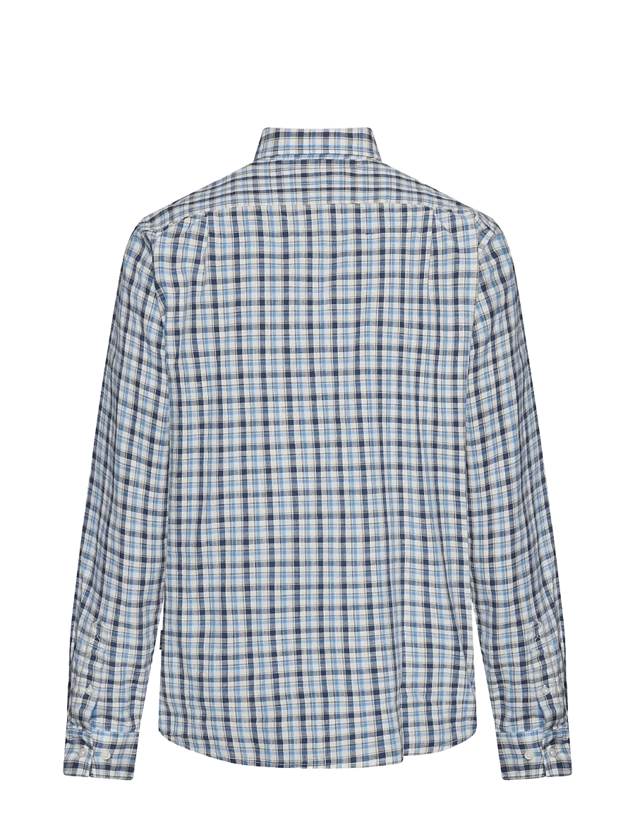 SIGNAL - GabrielSi Slub Check - stutterma skyrtur - warm beige - 2