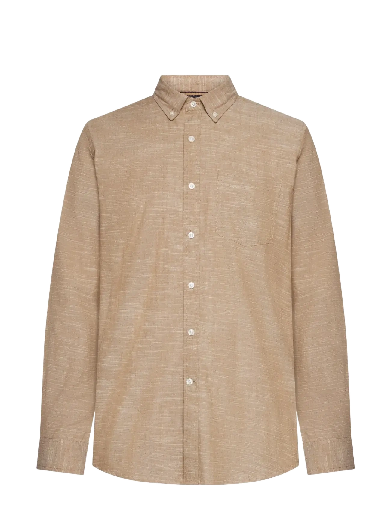 SIGNAL GeoSi Slub Solid - Casual skjorter - TOBACCO / beige
