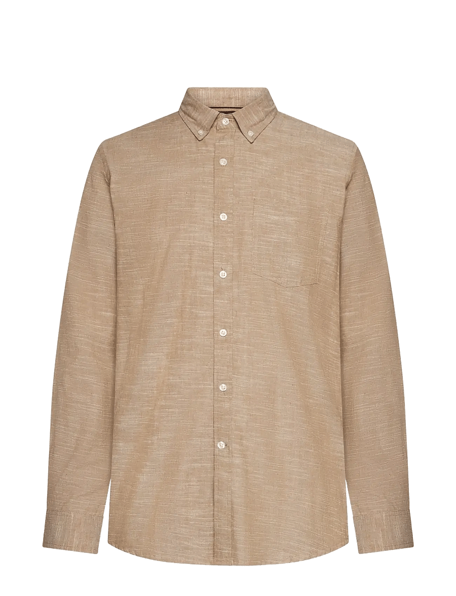 SIGNAL - GeoSi Slub Solid - koszule casual - tobacco - 0
